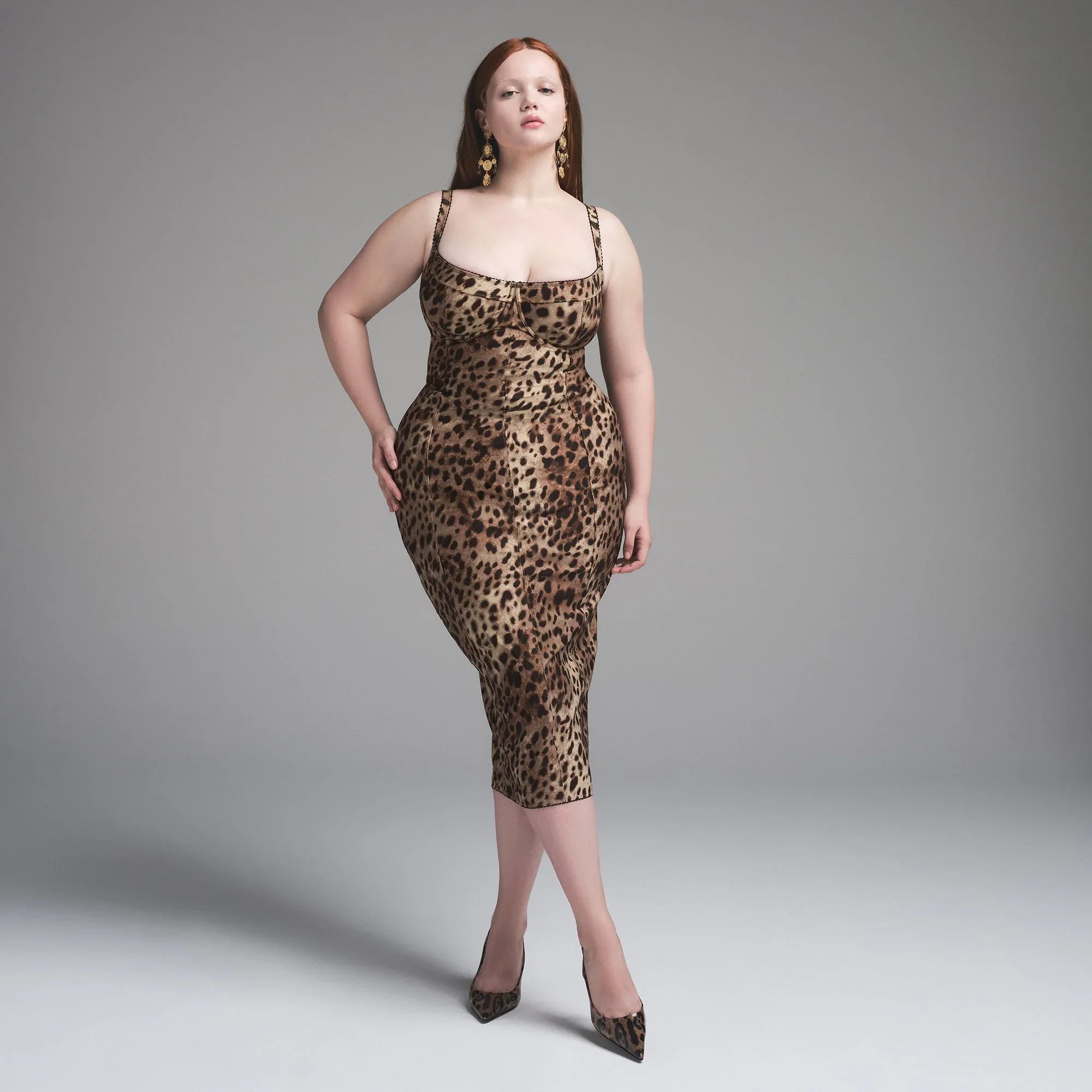 SKIMS DOLCE&GABBANA X SKIMS BODY DRESS | LEOPARD - ELBİSE - My Suti
