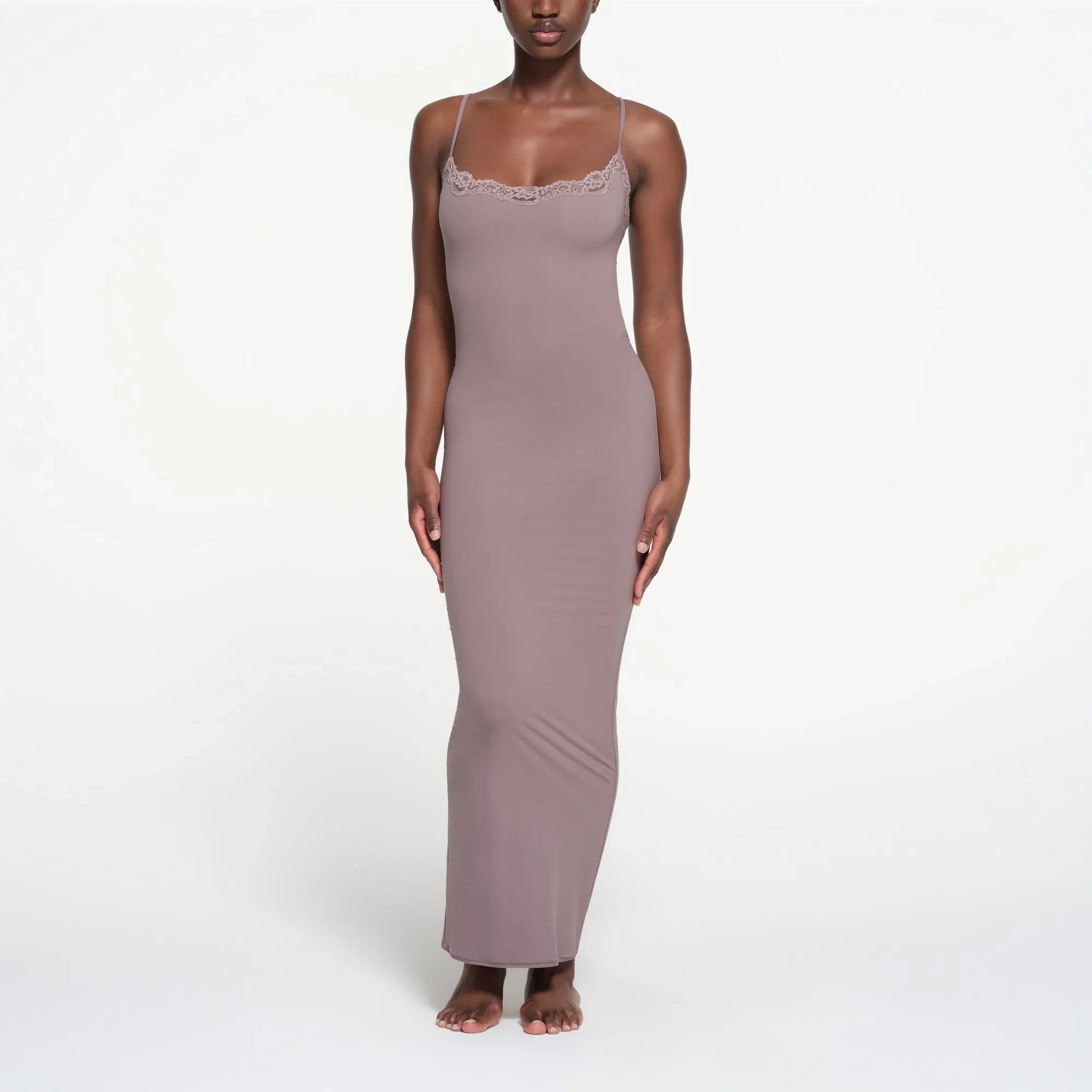 SKIMS FITS EVERYBODY LACE LONG SLIP DRESS | ZINC - ELBİSE - My Suti