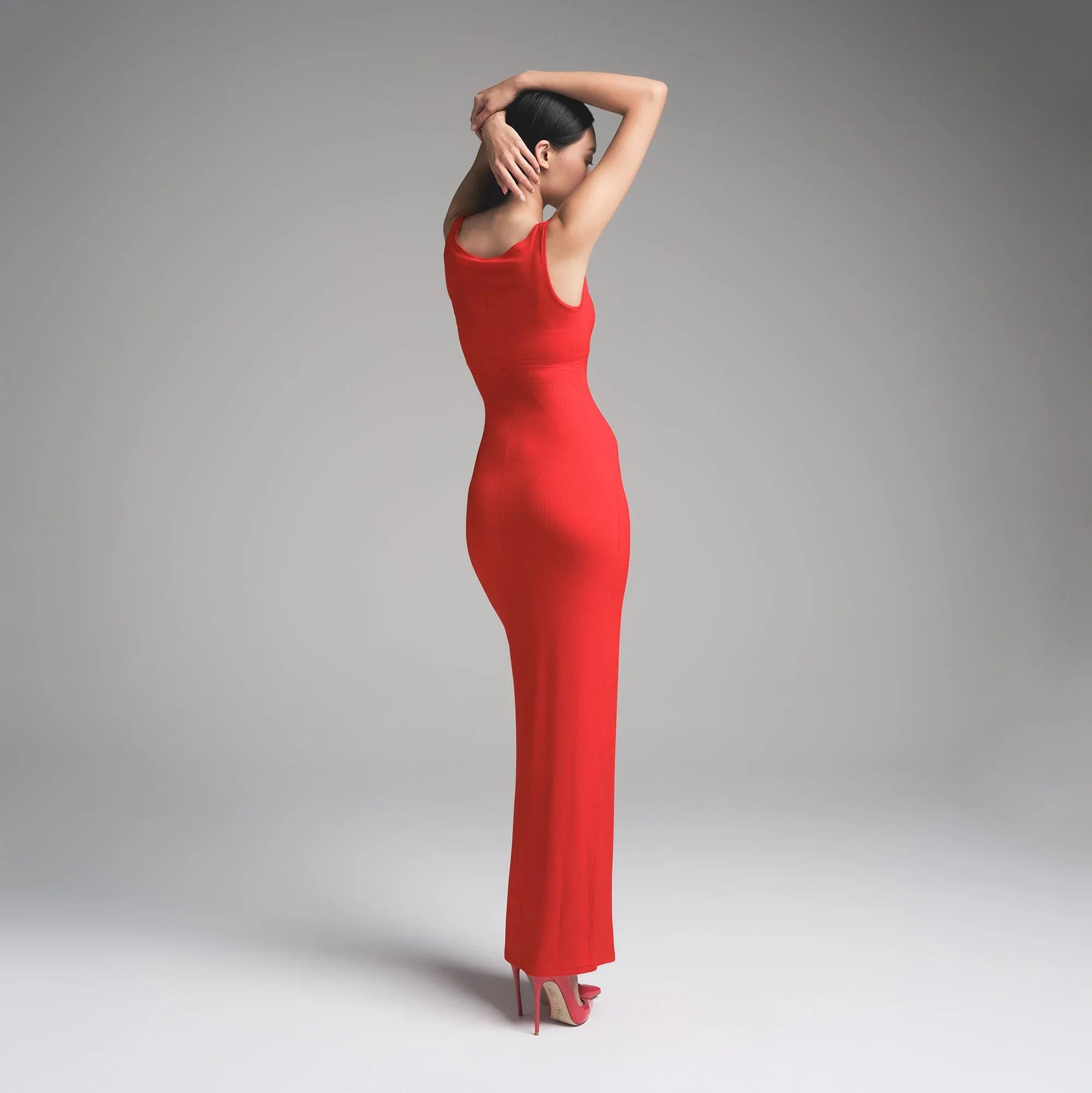 SKIMS SOFT LOUNGE LACE LONG DRESS WITH BRALETTE | CHERRY - ELBİSE - My Suti