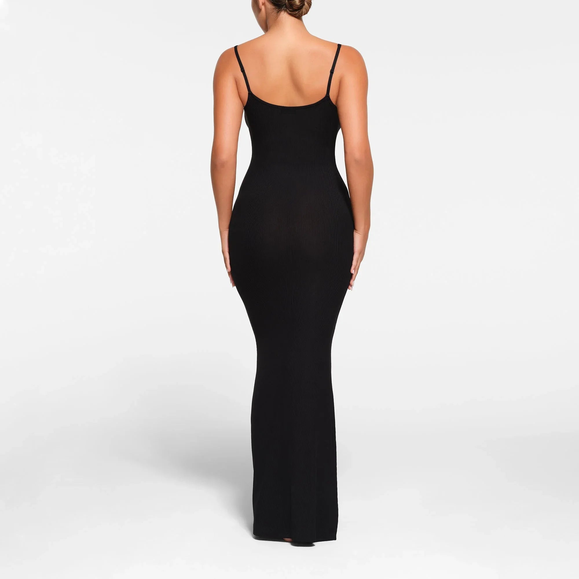 SKIMS SOFT LOUNGE PETITE LONG SLIP DRESS | ONYX - ELBİSE - My Suti