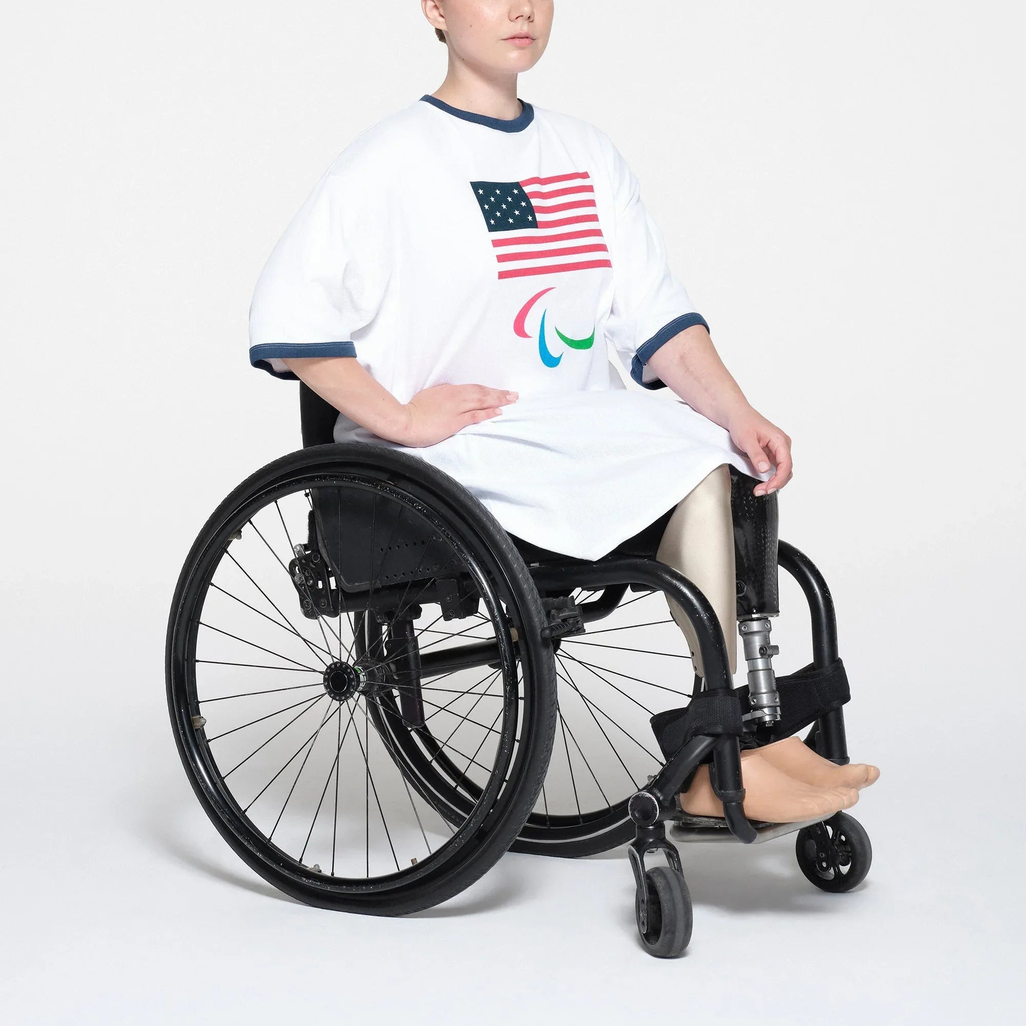 SKIMS FOR TEAM USA COTTON RIB PARALYMPIC T-SHIRT MINI DRESS | WHITE - ELBİSE - My Suti