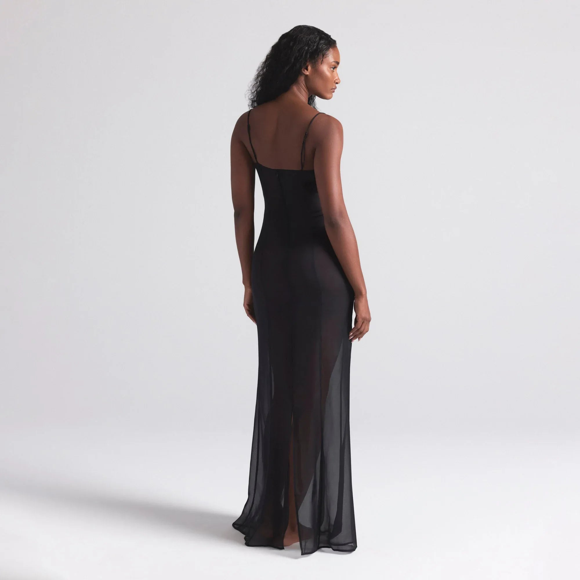 SKIMS ROMANCE LONG SLIP DRESS | ONYX - ELBİSE - My Suti