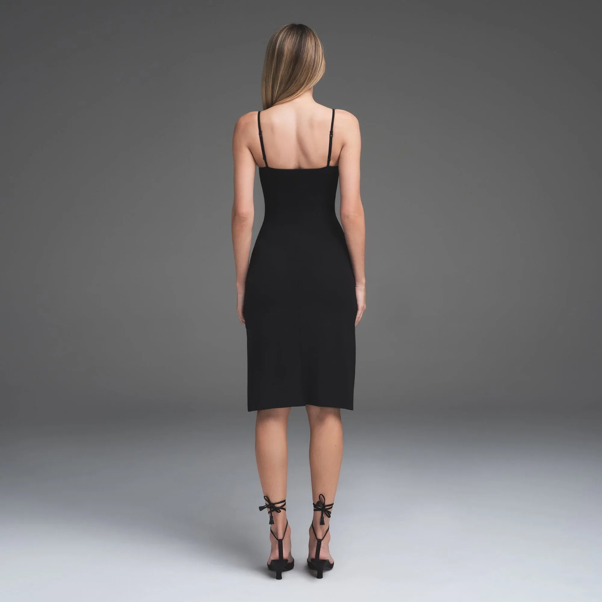 SKIMS SMOOTH LAYERS MIDI DRESS | OBSIDIAN - ELBİSE - My Suti