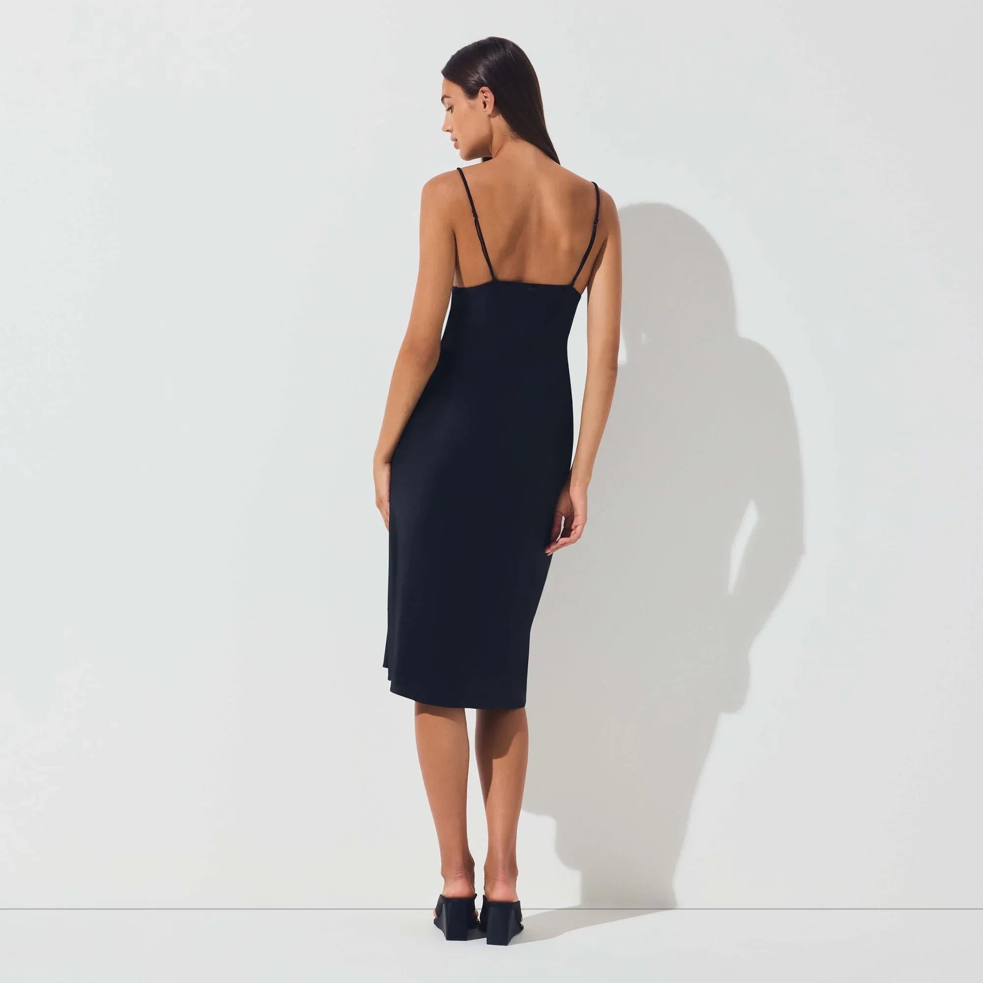 SKIMS SILK MIDI DRESS | ONYX - ELBİSE - My Suti