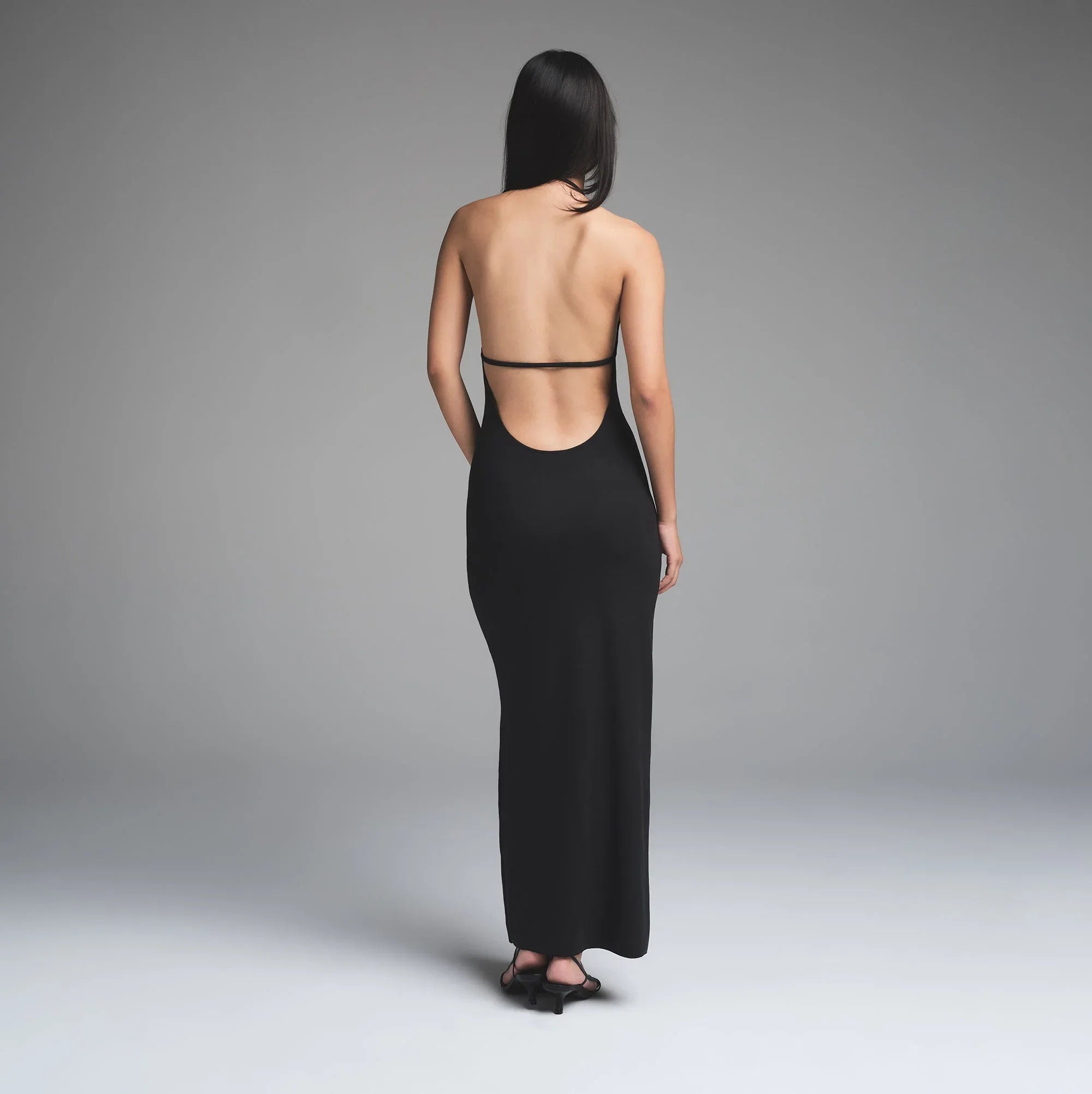 SKIMS CLOUD HALTER LONG DRESS | ONYX - ELBİSE - My Suti