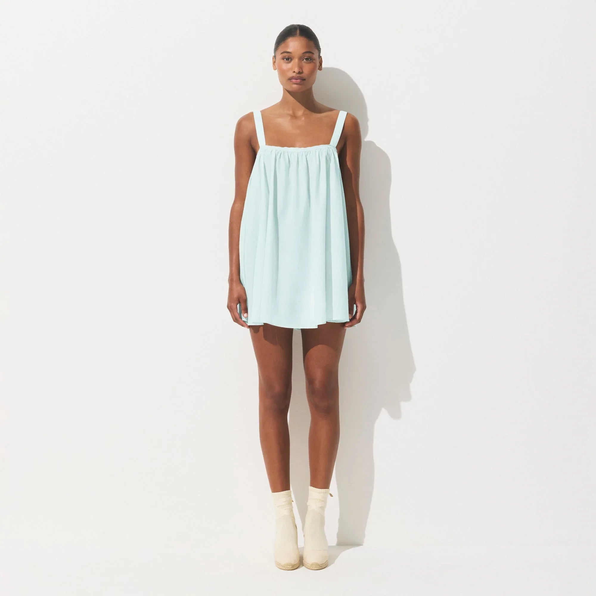 SKIMS COTTON VOILE MINI DRESS | FROST - ELBİSE - My Suti