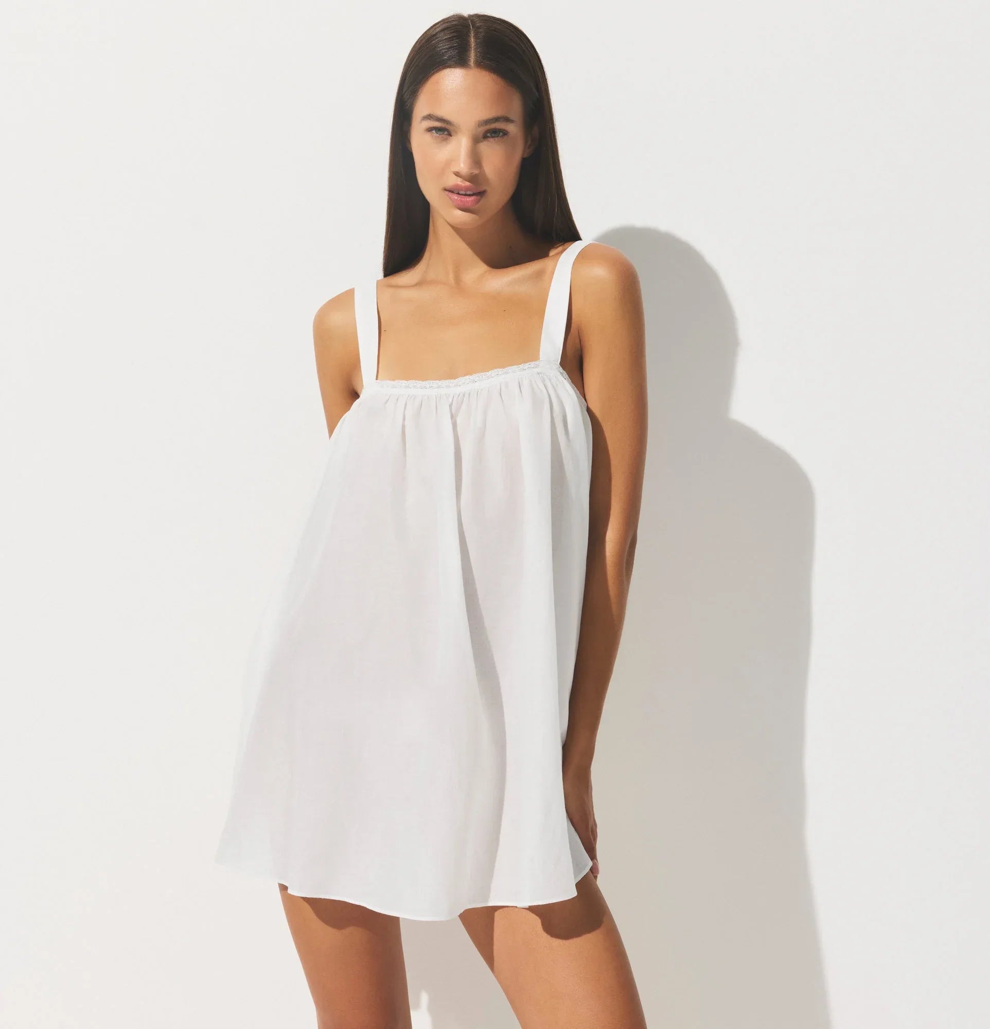SKIMS COTTON VOILE MINI DRESS | MARBLE - ELBİSE - My Suti