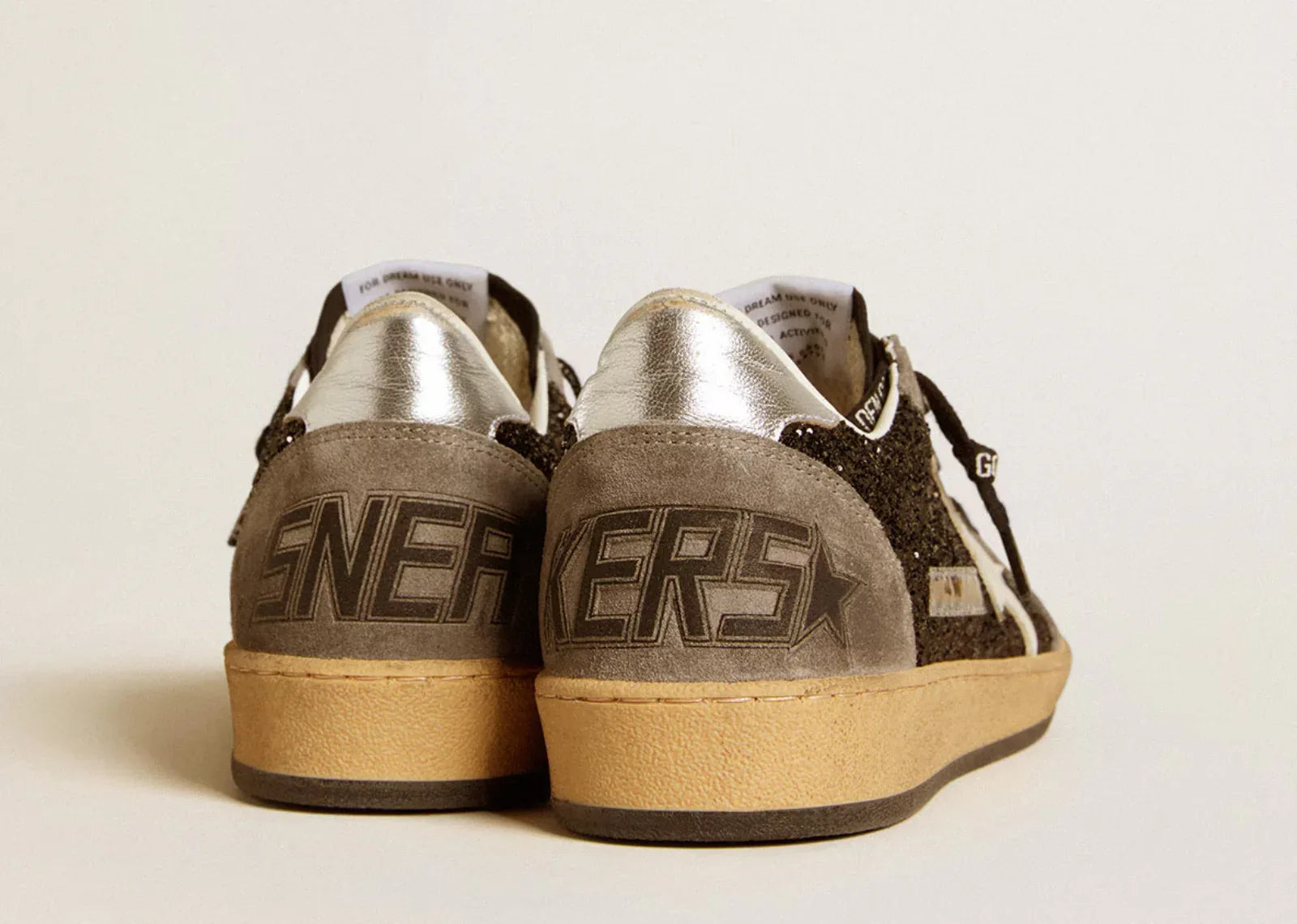 Golden Goose Ball-Star Black Glitter Gray White - My Suti