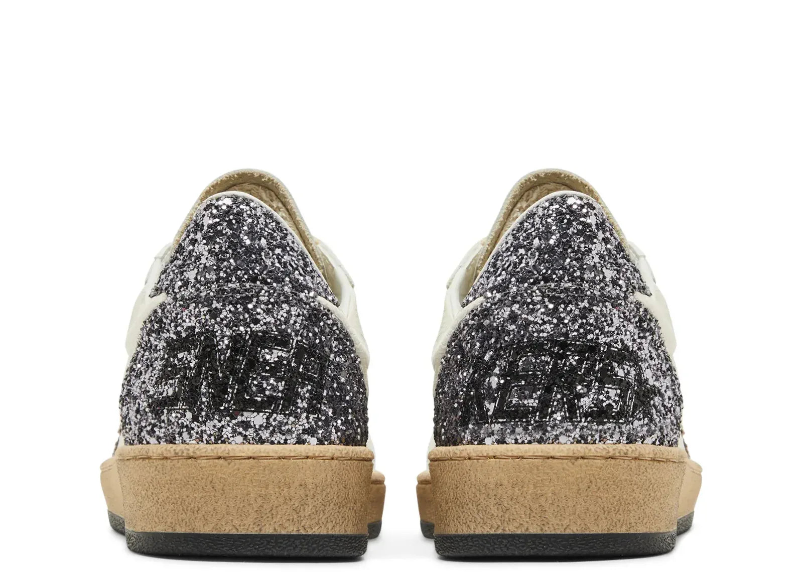 Golden Goose Ball-Star White Beige Silver Glitter - My Suti