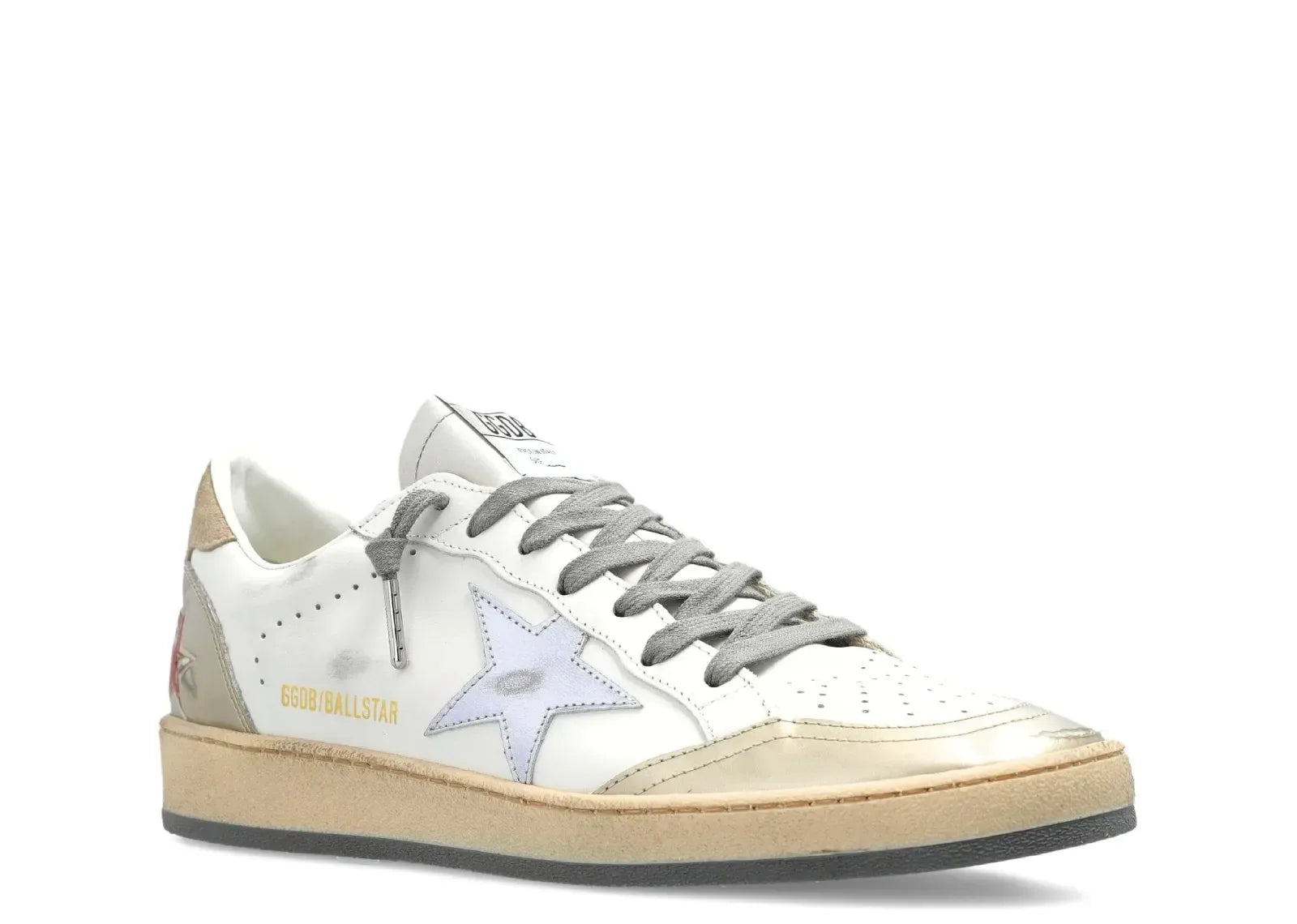 Golden Goose Ball-Star White Leather Silver Star - My Suti