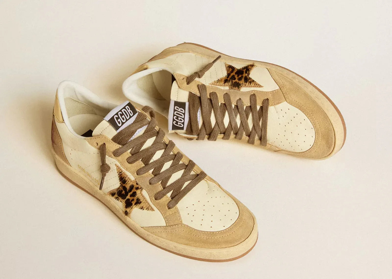 Golden Goose Ball-Star White Nappa Sand Suede - My Suti