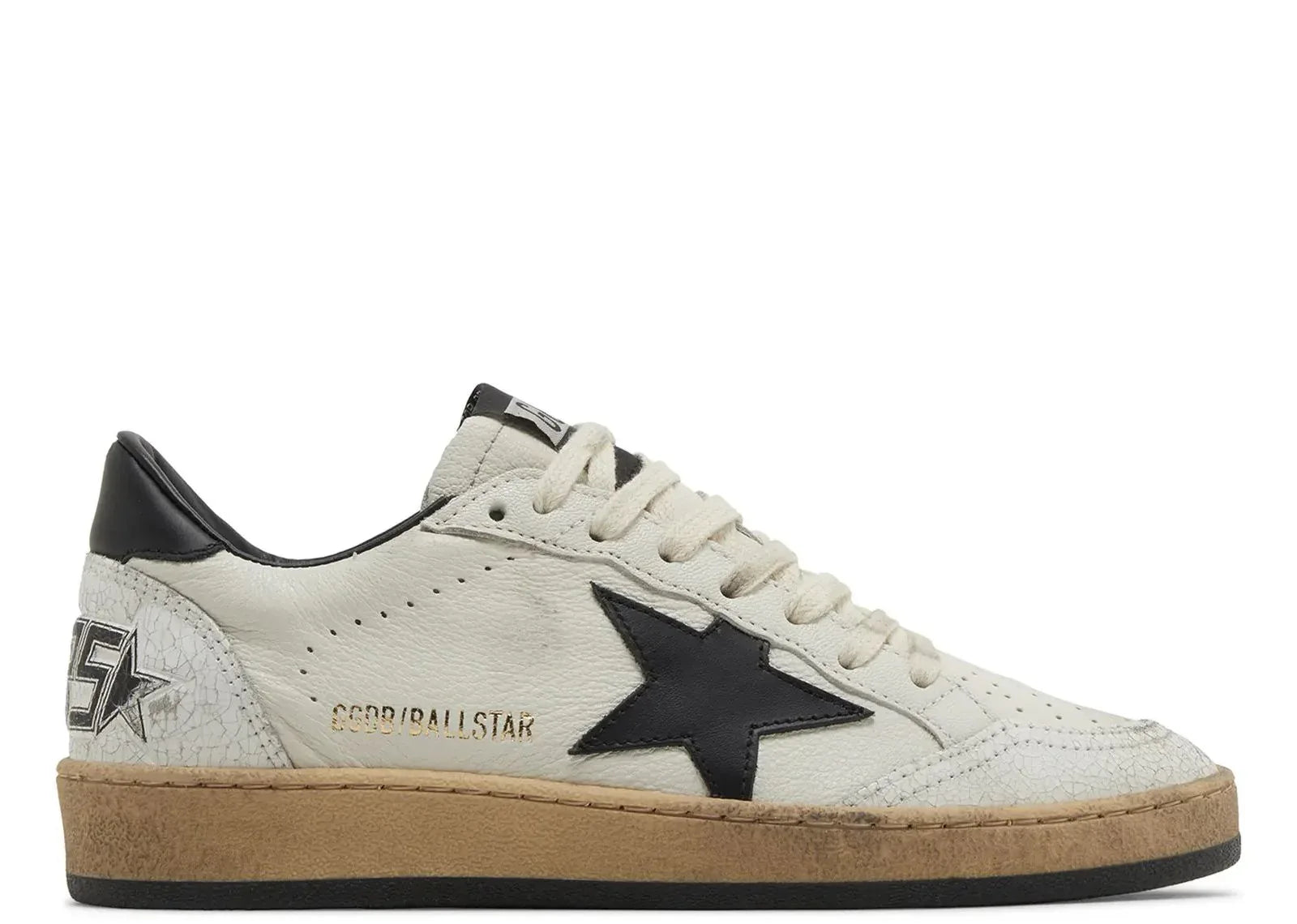 Golden Goose Ball-Star White Nappa With Black Star - My Suti