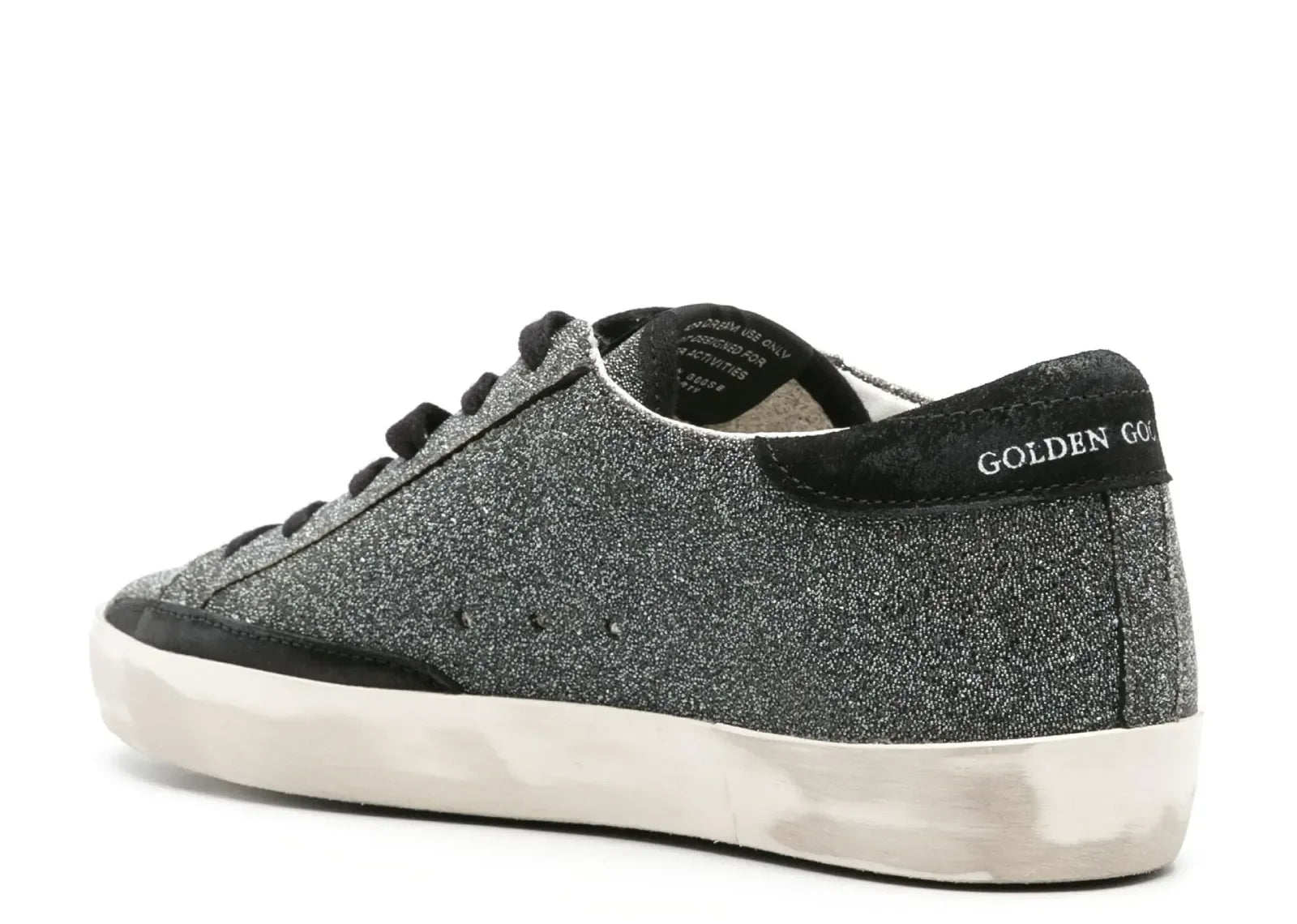 Golden Goose Super-Star Black Swarovski Crystal Black Suede Star Heel - My Suti