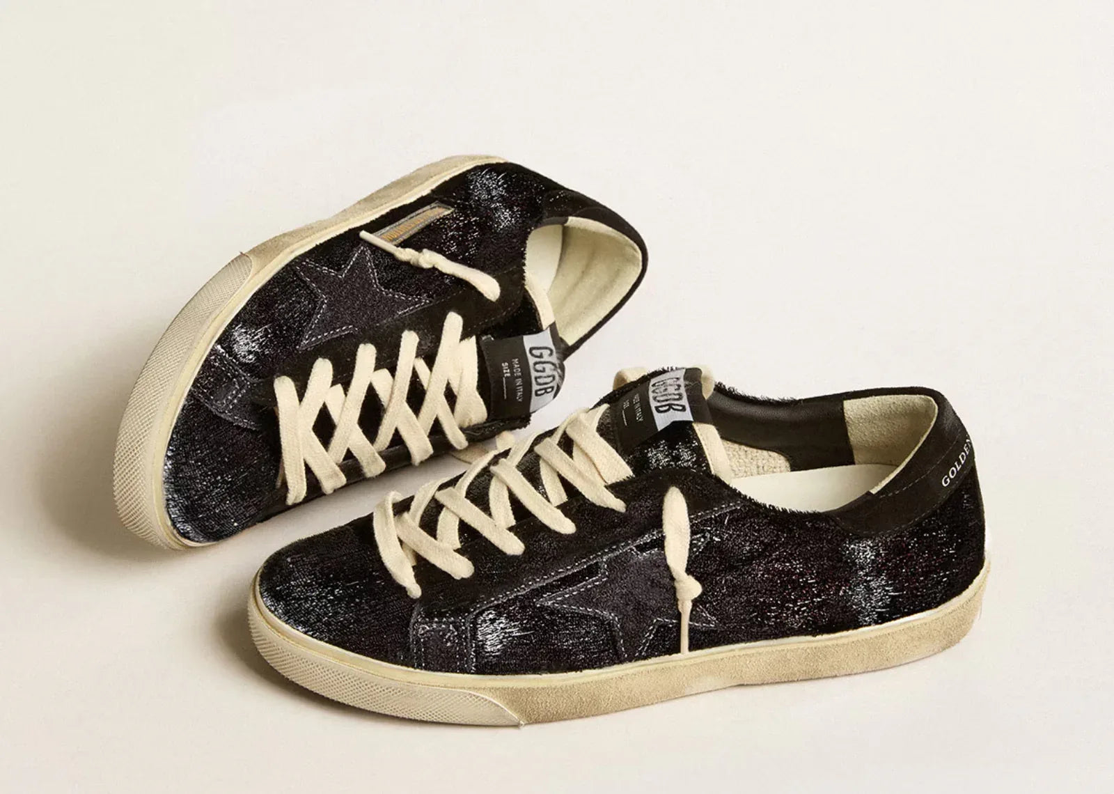 Golden Goose Super-Star Black Velvet Black Suede - My Suti