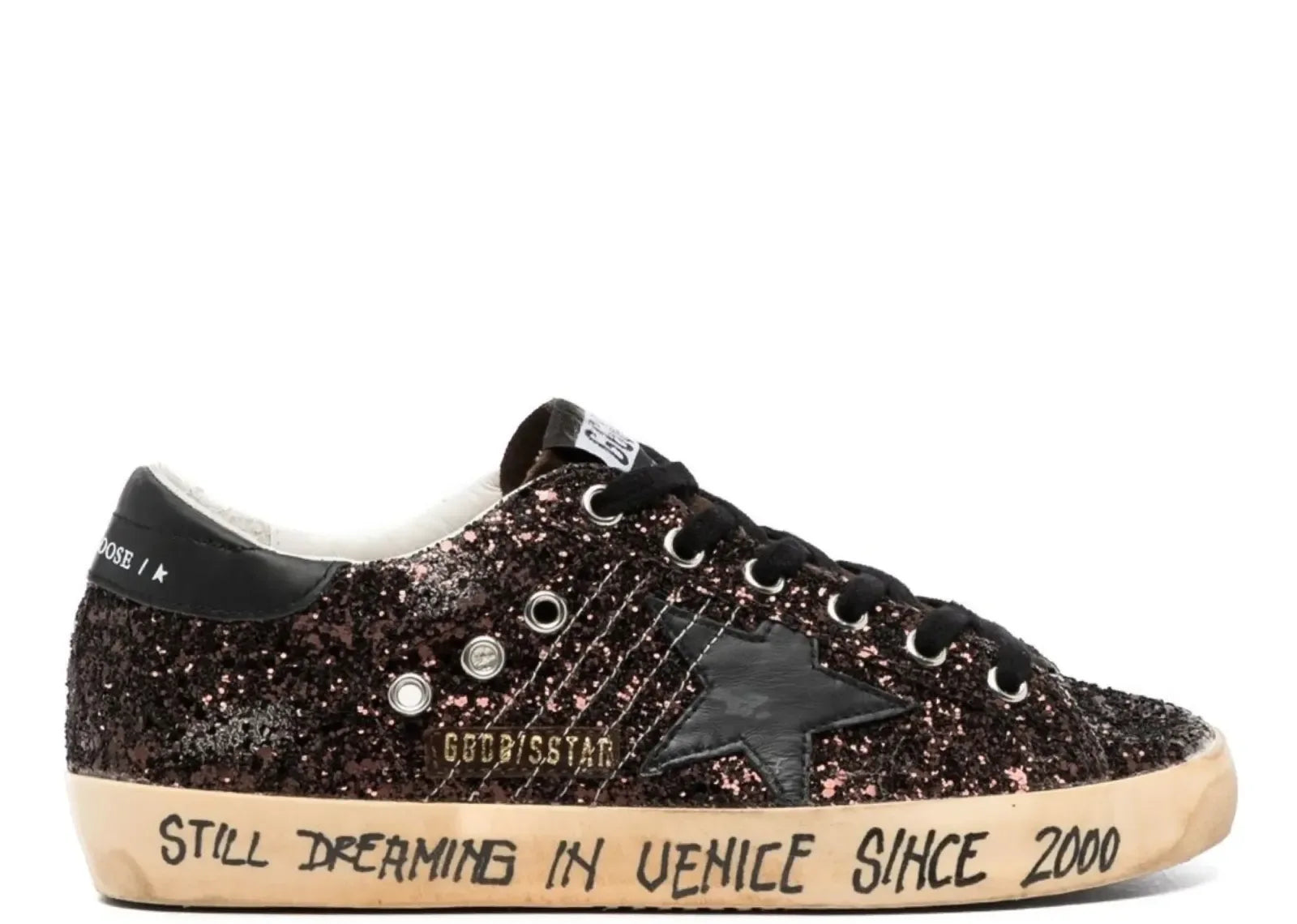 Golden Goose Super-Star Dark Brown Glitter - My Suti