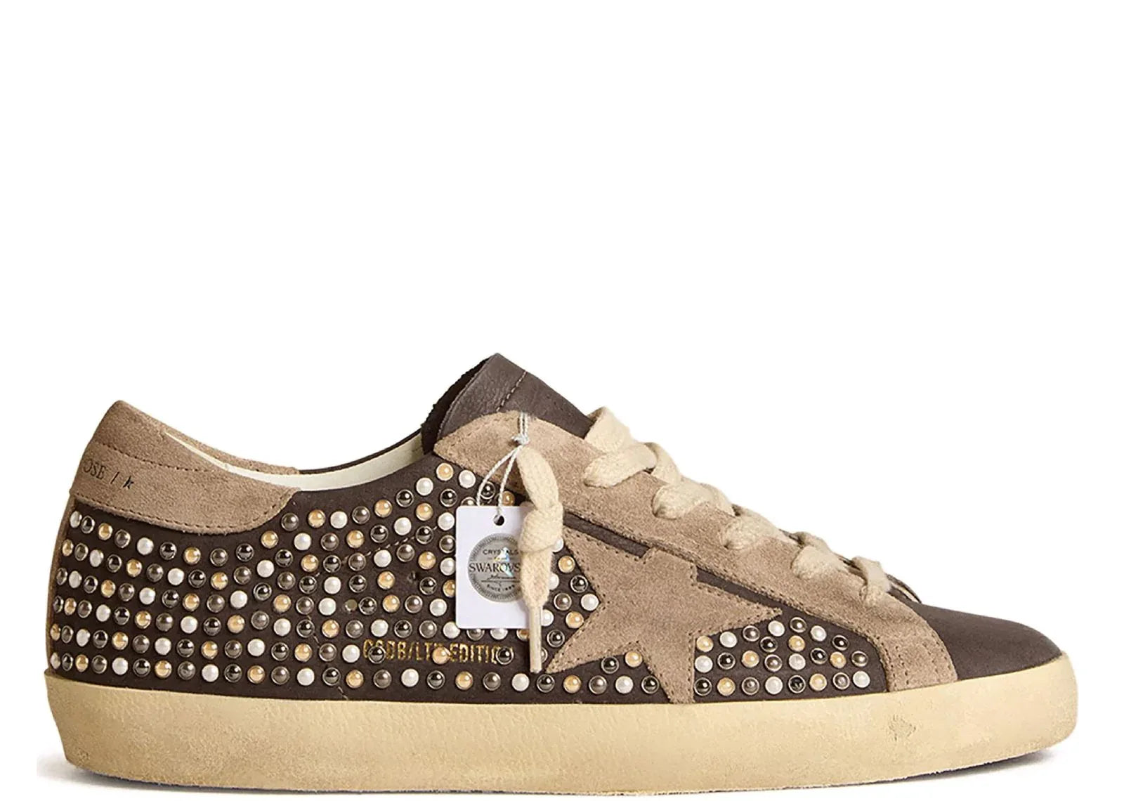 Golden Goose Super-Star Gray Swarovski Pearls Dove - My Suti