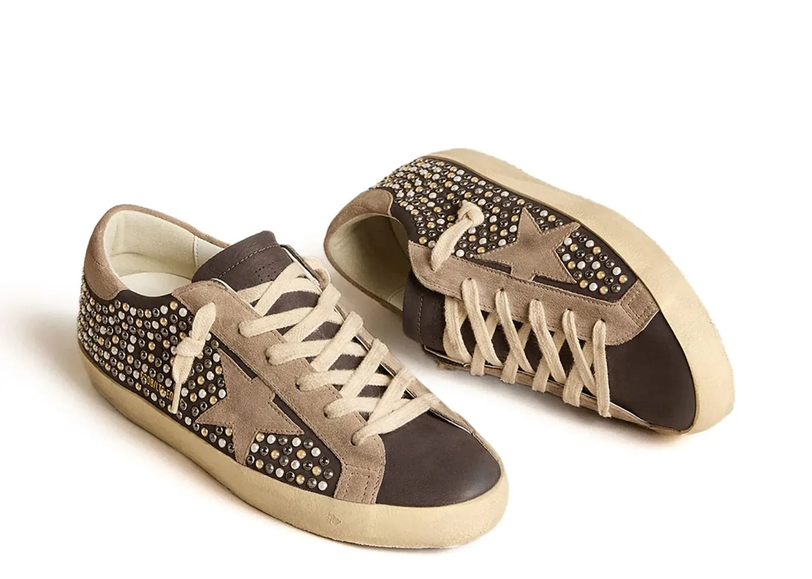Golden Goose Super-Star Gray Swarovski Pearls Dove - My Suti