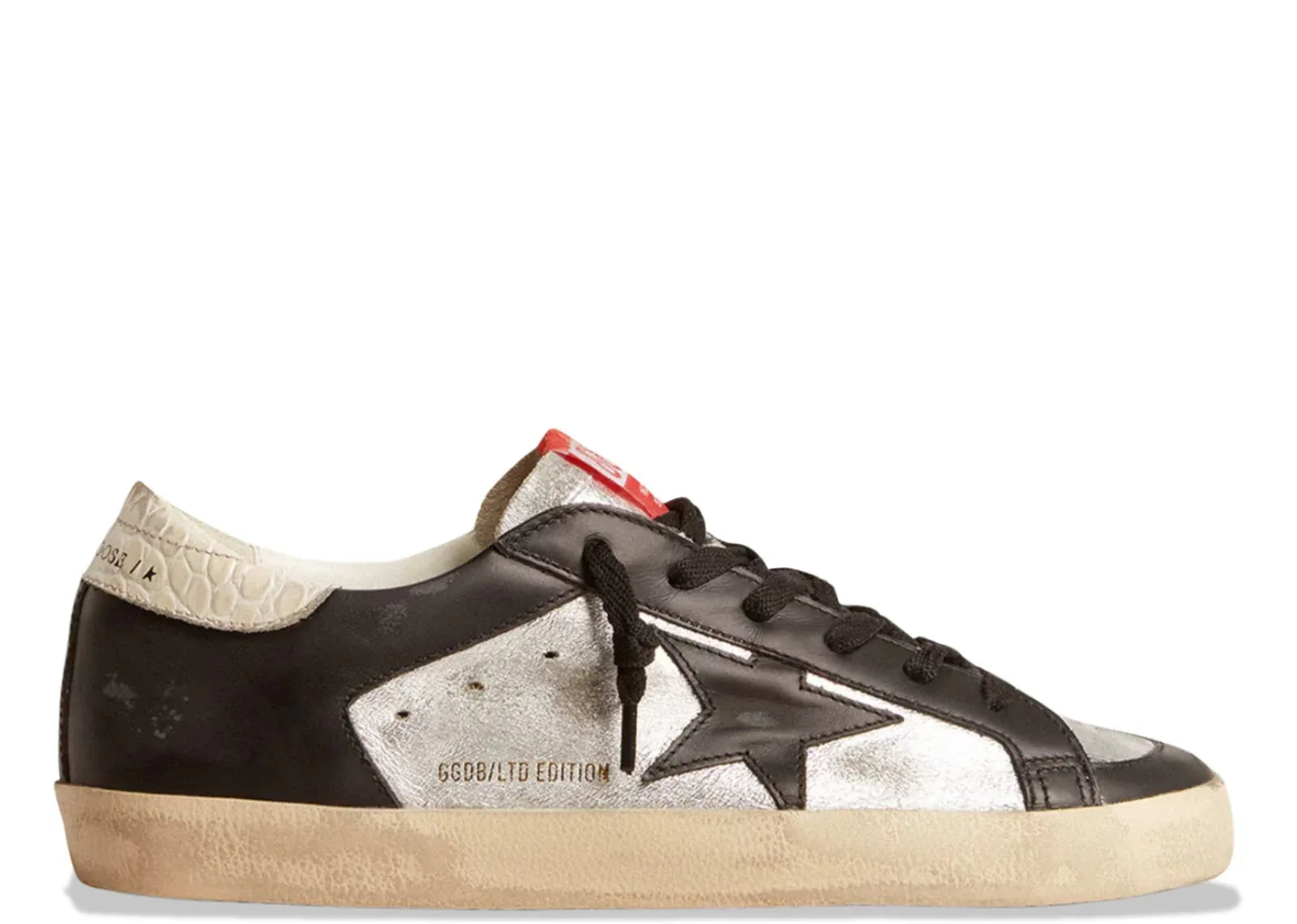 Golden Goose Super-Star Leather Metallic Silver Black - My Suti
