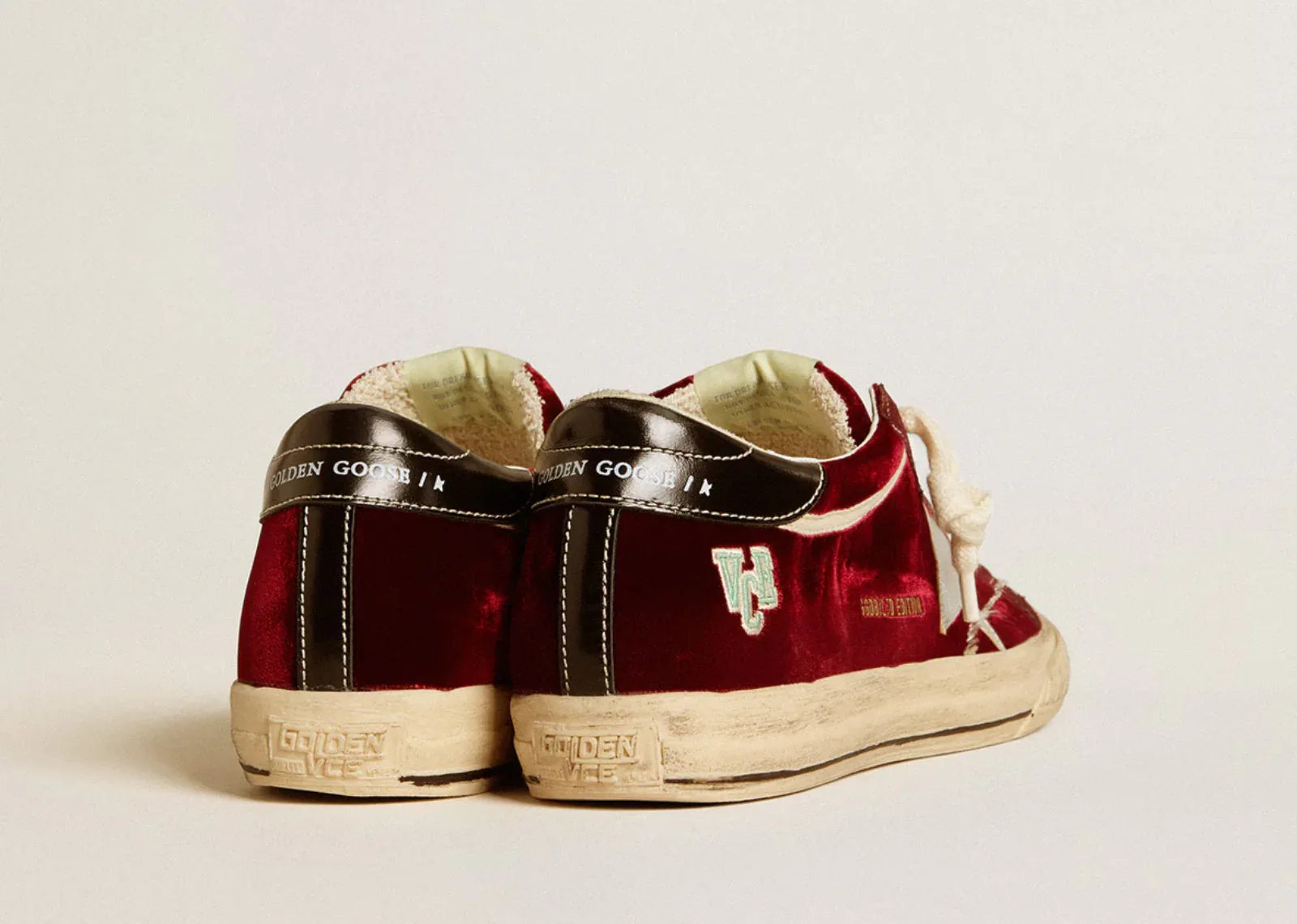 Golden Goose Super-Star Ruby Velvet Silver Black Metallic Leather - My Suti