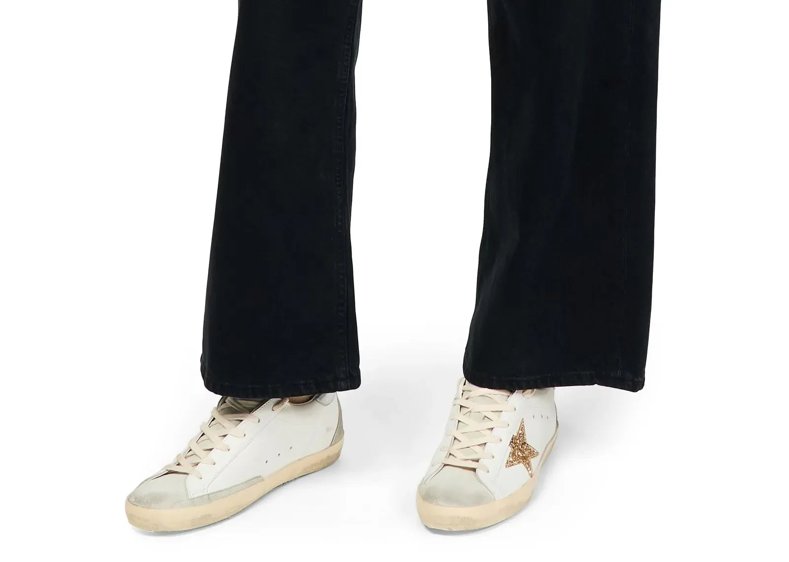 Golden Goose Super-Star White Ice Gray Gold Glitter - My Suti