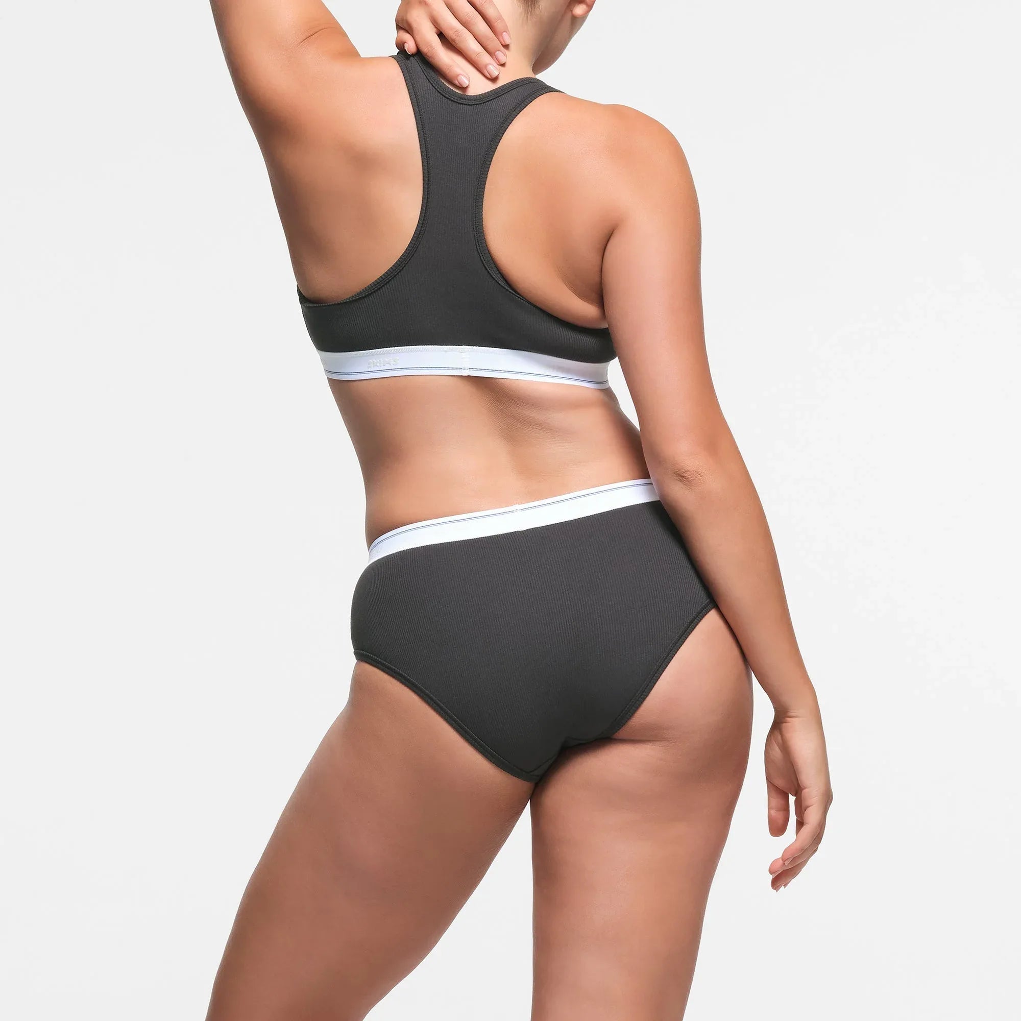 SKIMS COTTON RIB HIPSTER | SOOT STRIPE - KALIPLI KALIP - My Suti