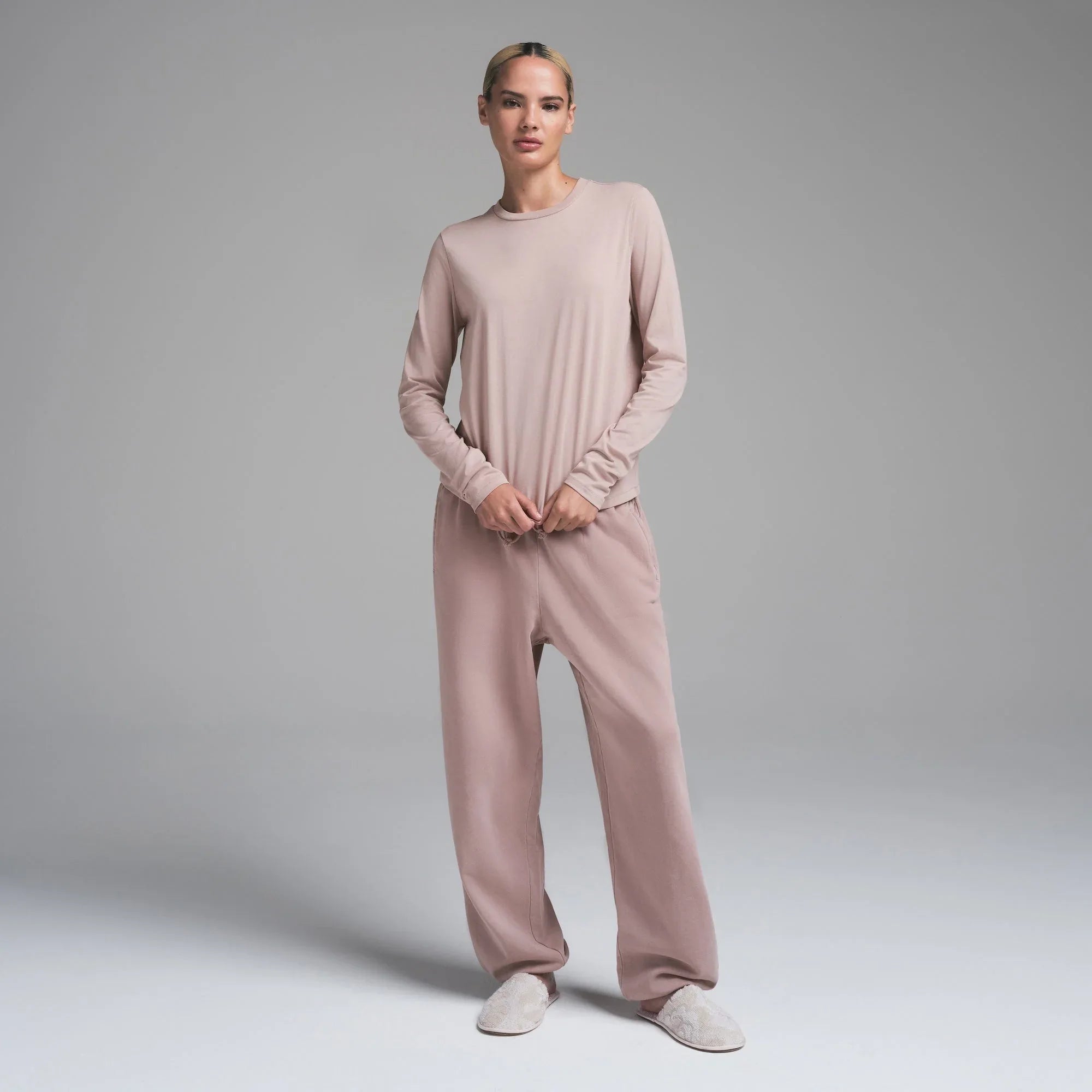 SKIMS RELAXED TEES LONG SLEEVE T-SHIRT | FAWN - TİŞÖRT - My Suti