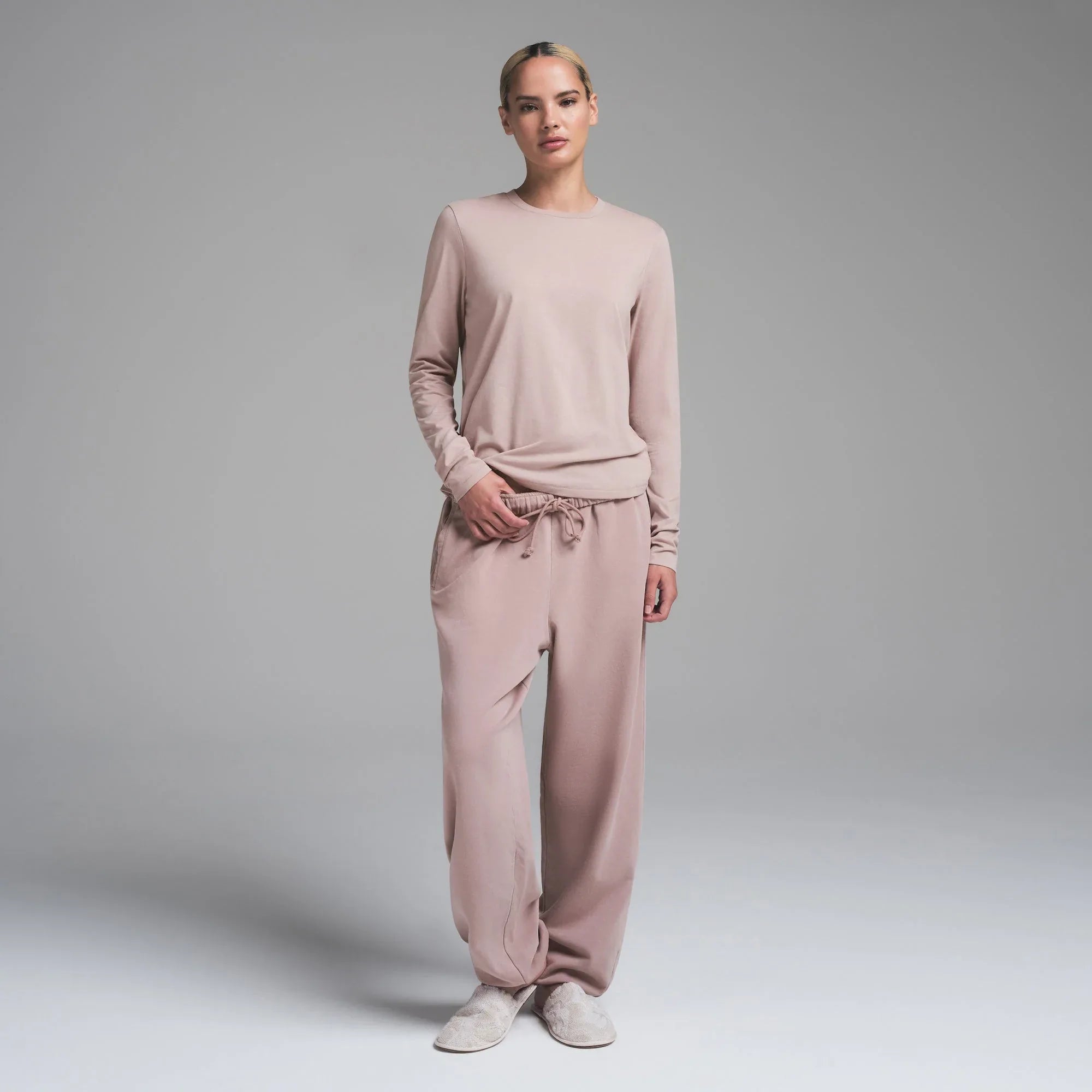 SKIMS RELAXED TEES LONG SLEEVE T-SHIRT | FAWN - TİŞÖRT - My Suti