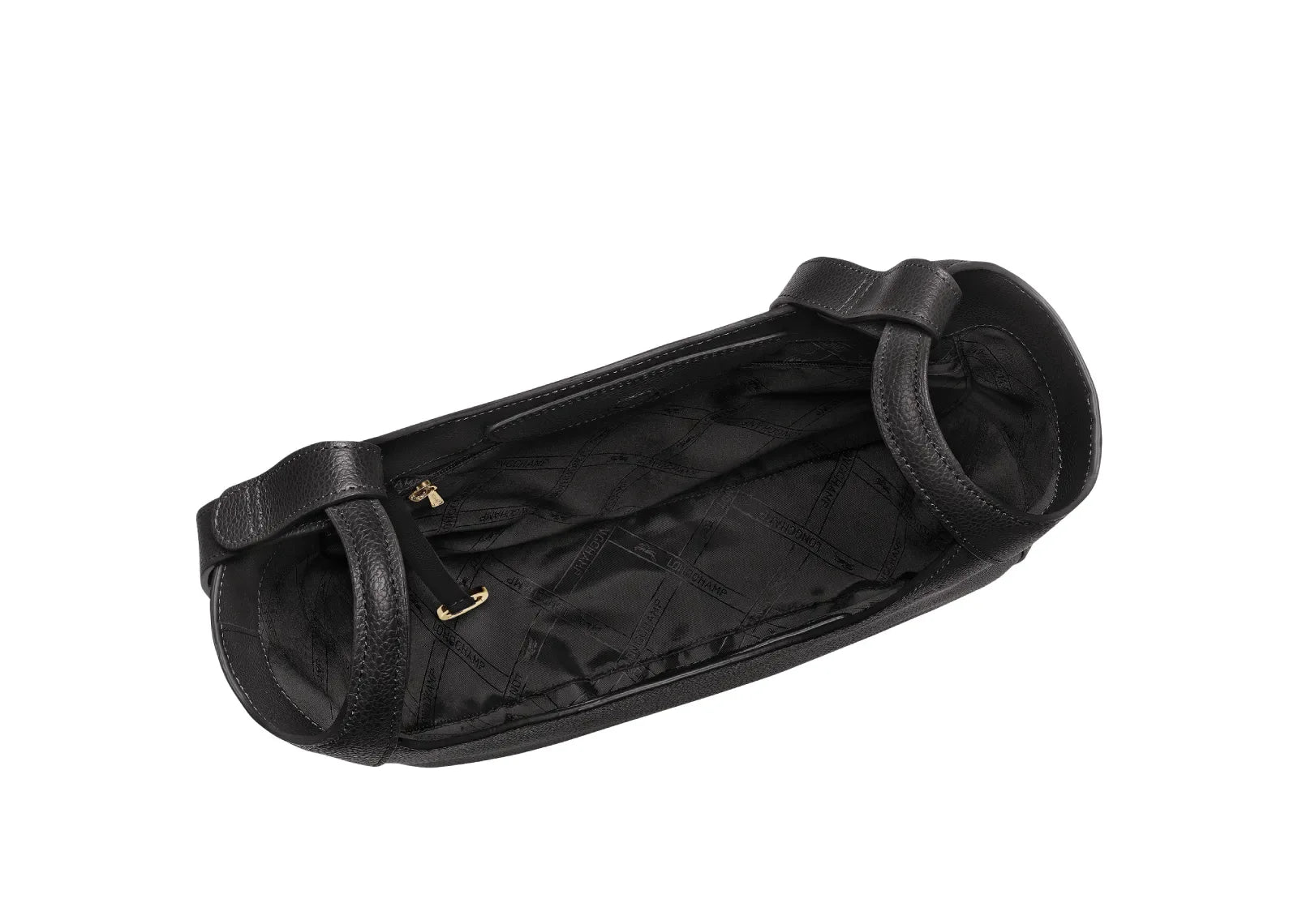 Longchamp Le Foulonné Lare Hobo Bag Black - My Suti