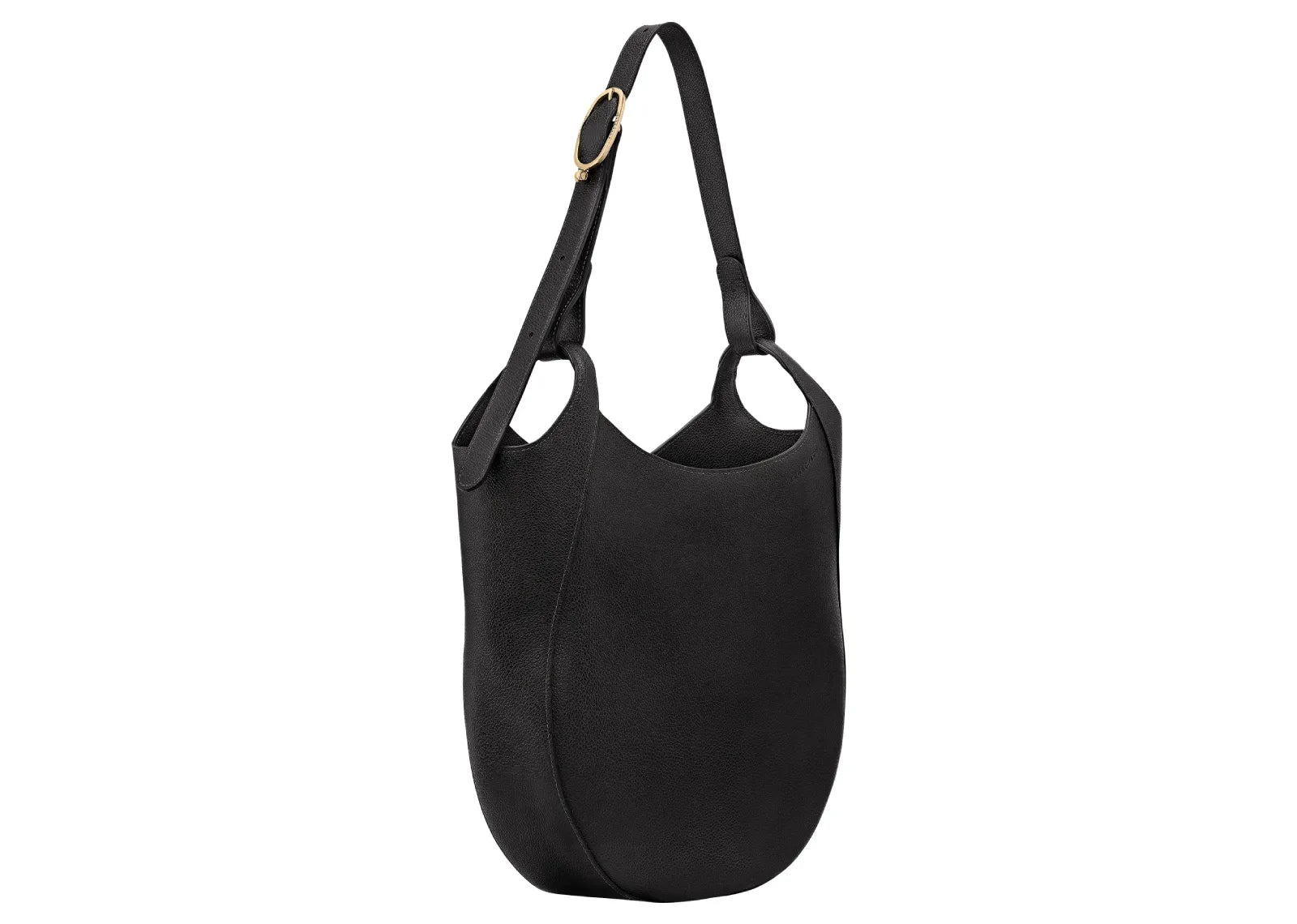 Longchamp Le Foulonné Lare Hobo Bag Black - My Suti
