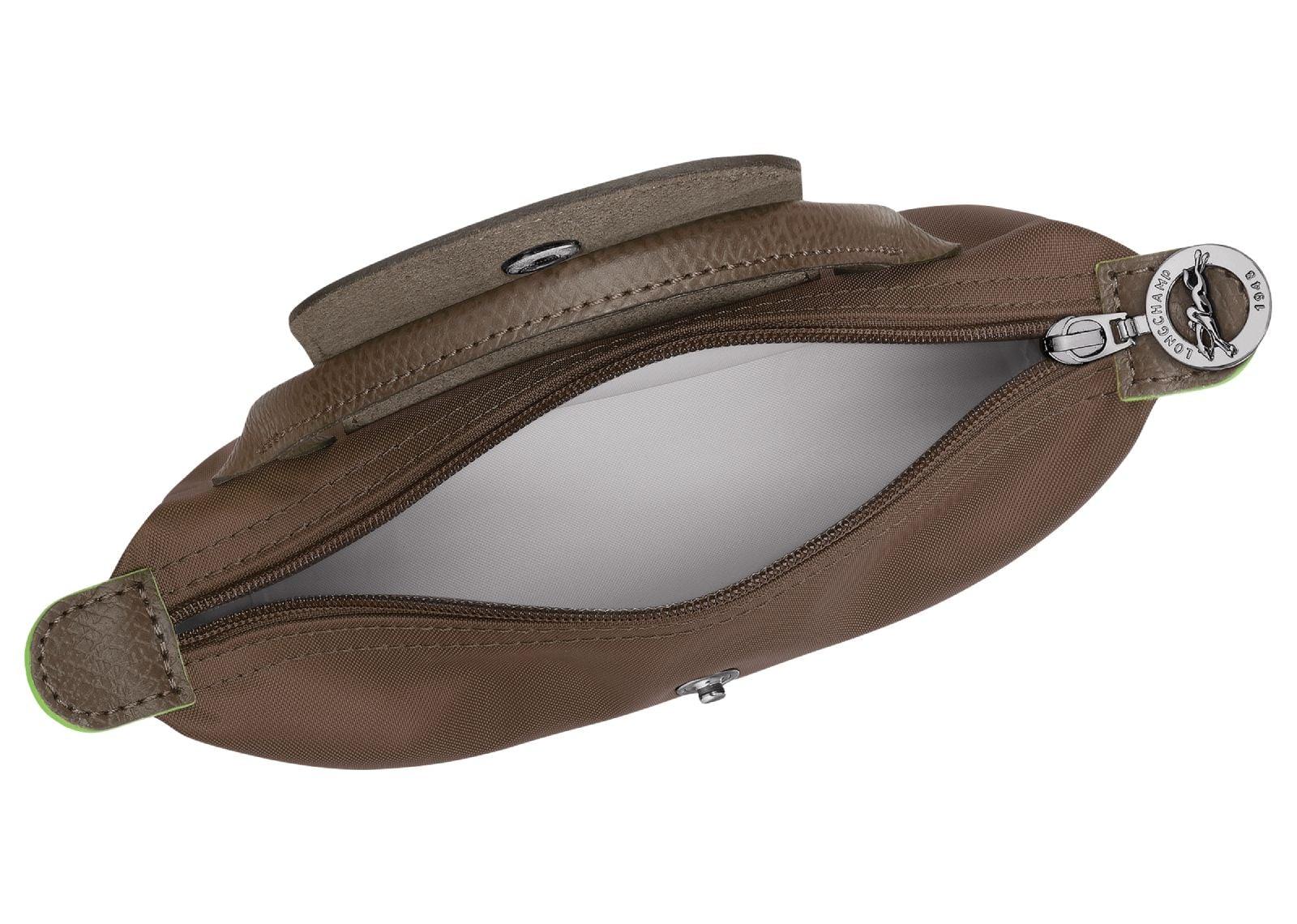 Longchamp Le Pliage Green Pouch With Handle Terra - My Suti