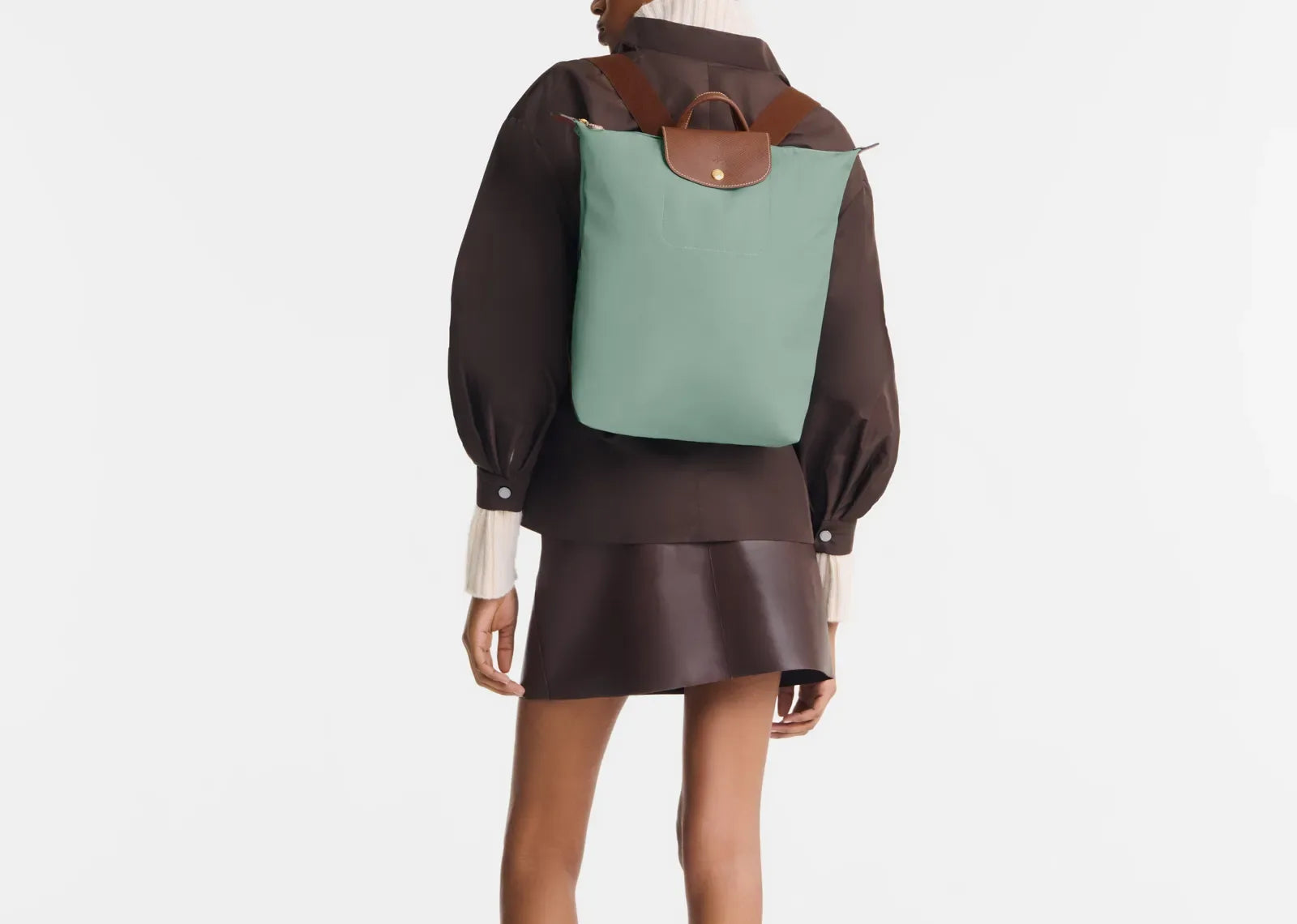 Longchamp Le Pliage Original M Backpack Celadon - My Suti