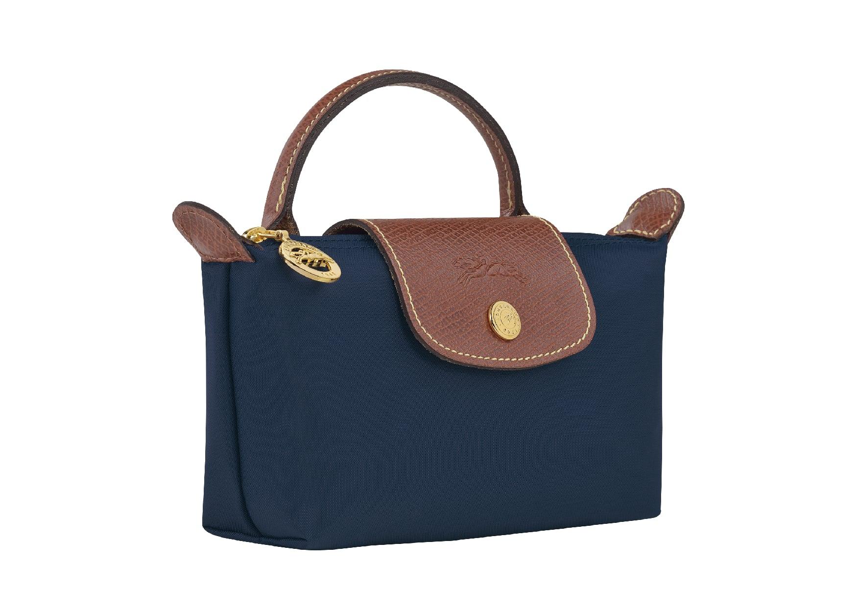 Longchamp Le Pliage Original Pouch With Handle Navy - My Suti