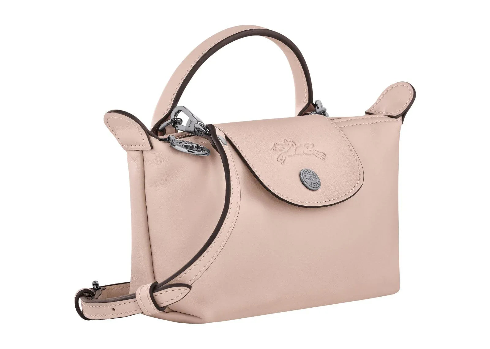 Longchamp Le Pliage Xtra XS Pouch Leather Nude - My Suti