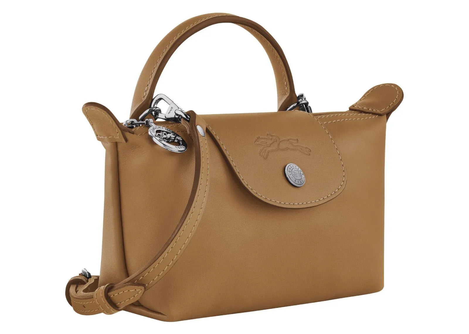 Longchamp Le Pliage Xtra XS Pouch Leather Tobacco - My Suti