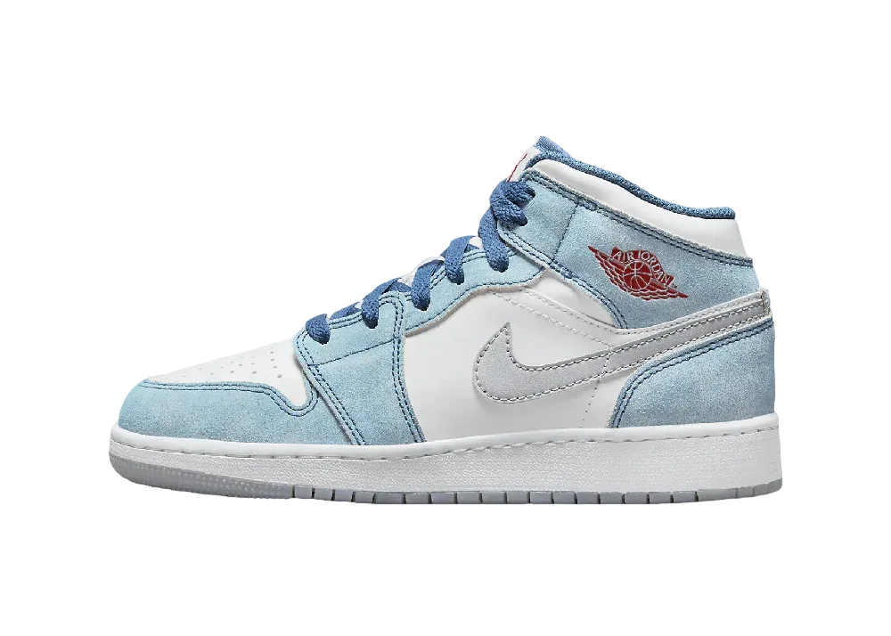 Nike Air Jordan 1 Mid SE French Blue Light Steel (GS) - My Suti