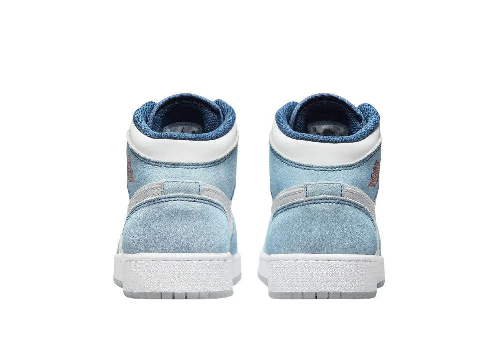 Nike Air Jordan 1 Mid SE French Blue Light Steel (GS) - My Suti
