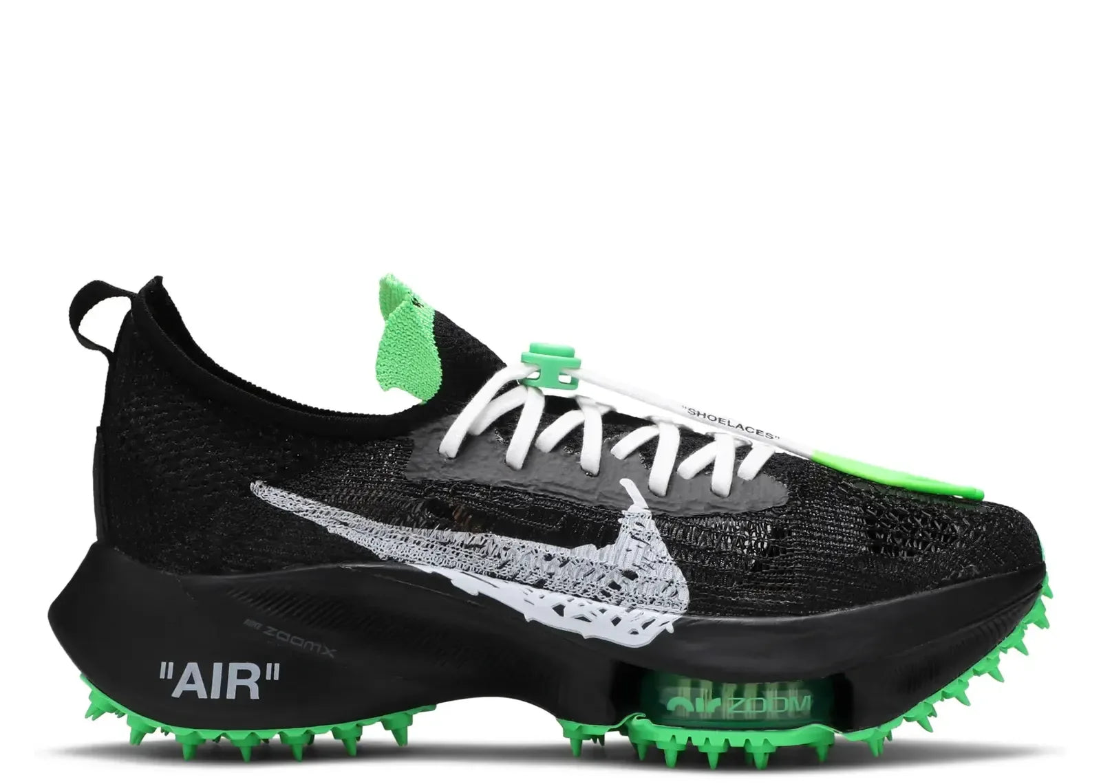 Nike Air Zoom Tempo Next Flyknit Off-White Black Scream Green - My Suti