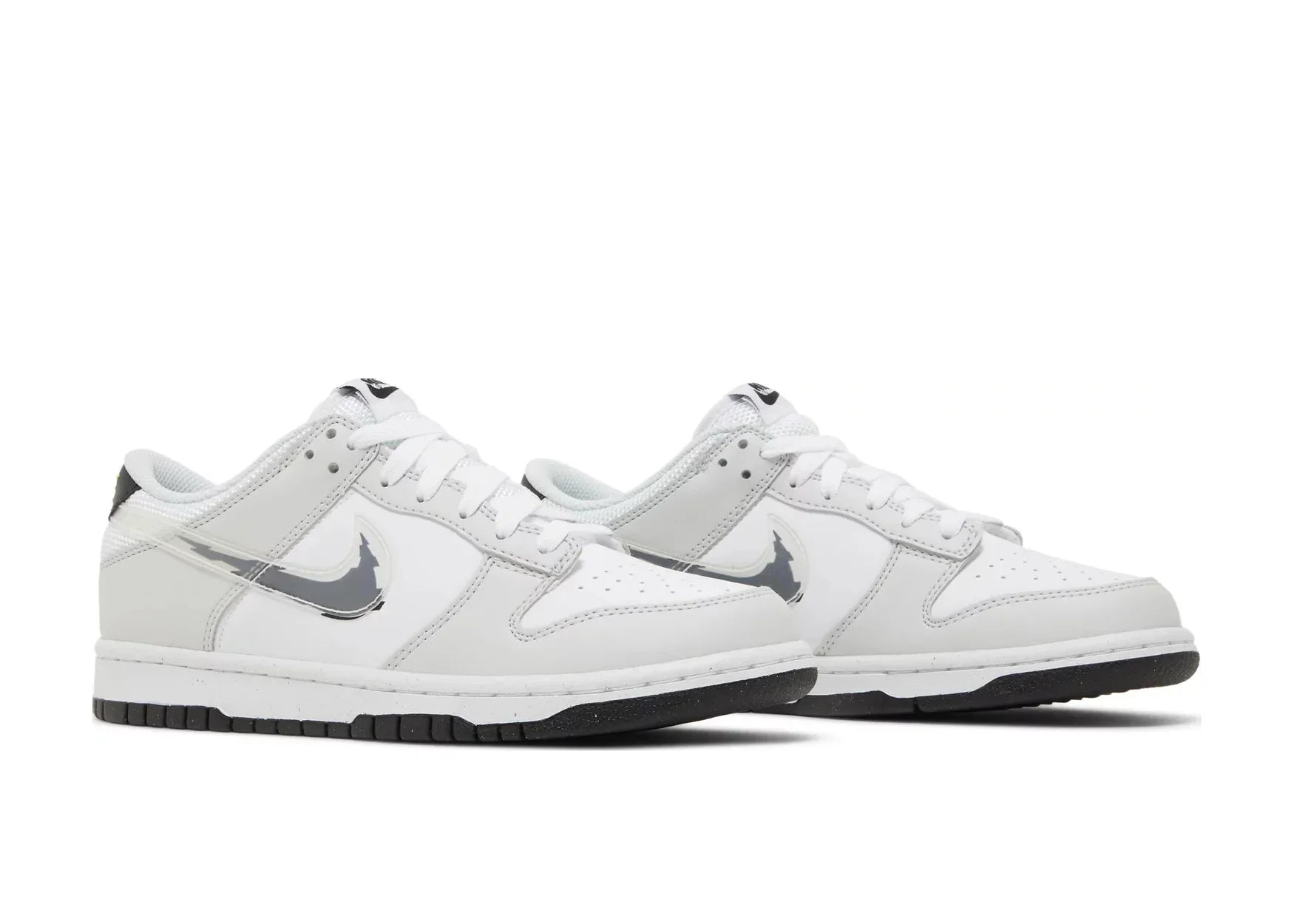 Nike Dunk Low Glitch Swoosh White Grey (GS) - My Suti