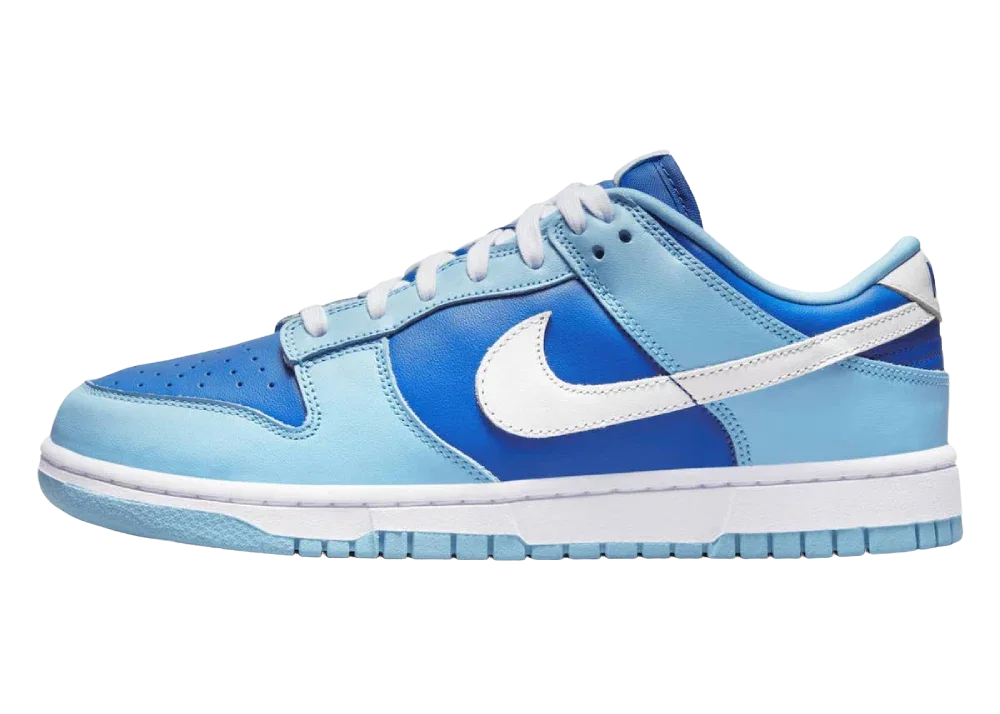 Nike Dunk Low Retro QS Flash White Argon Blue Flash - My Suti