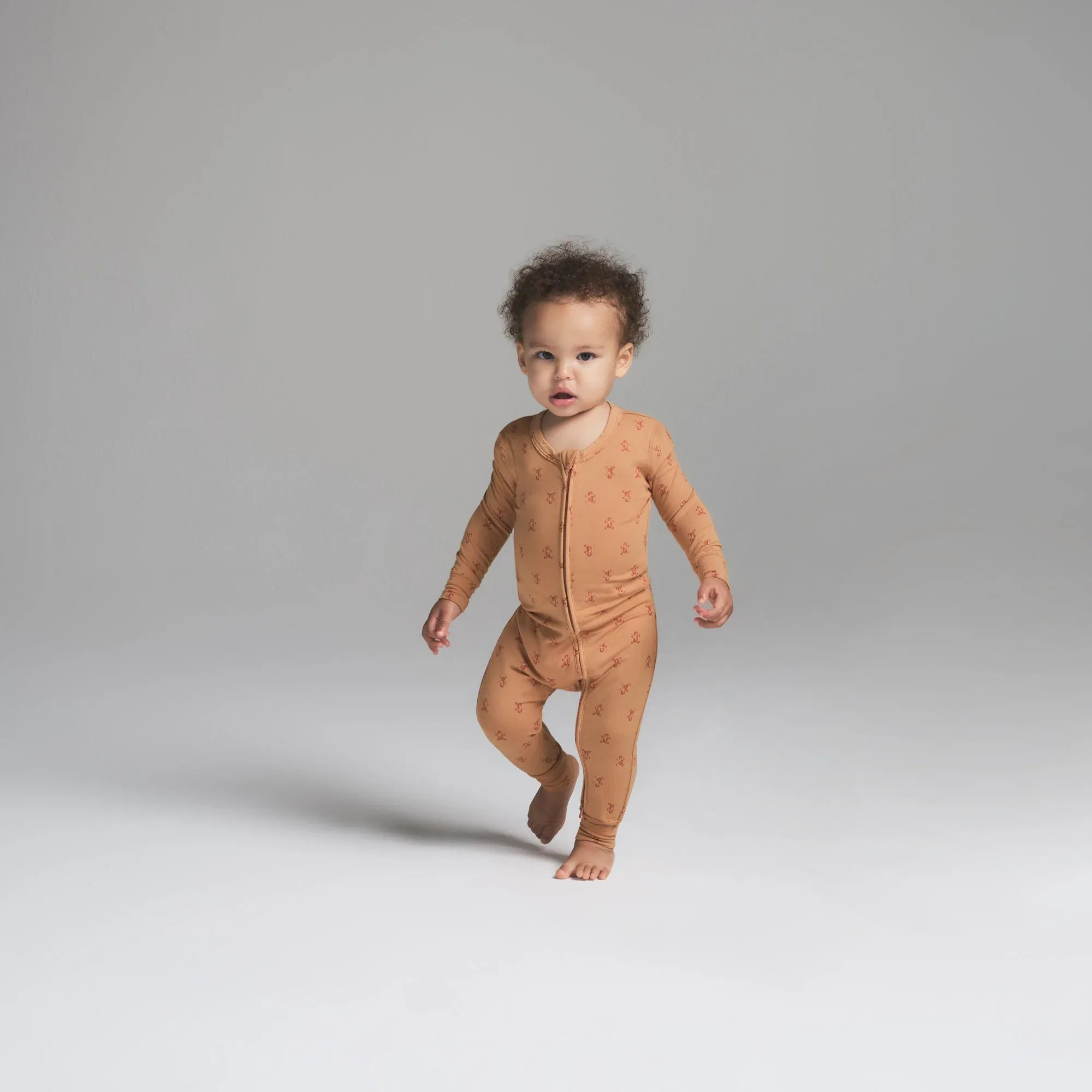 SKIMS SLEEP BABY ONESIE | CARAMEL GINGERBREAD PRINT - BEBEK TULUMU - My Suti