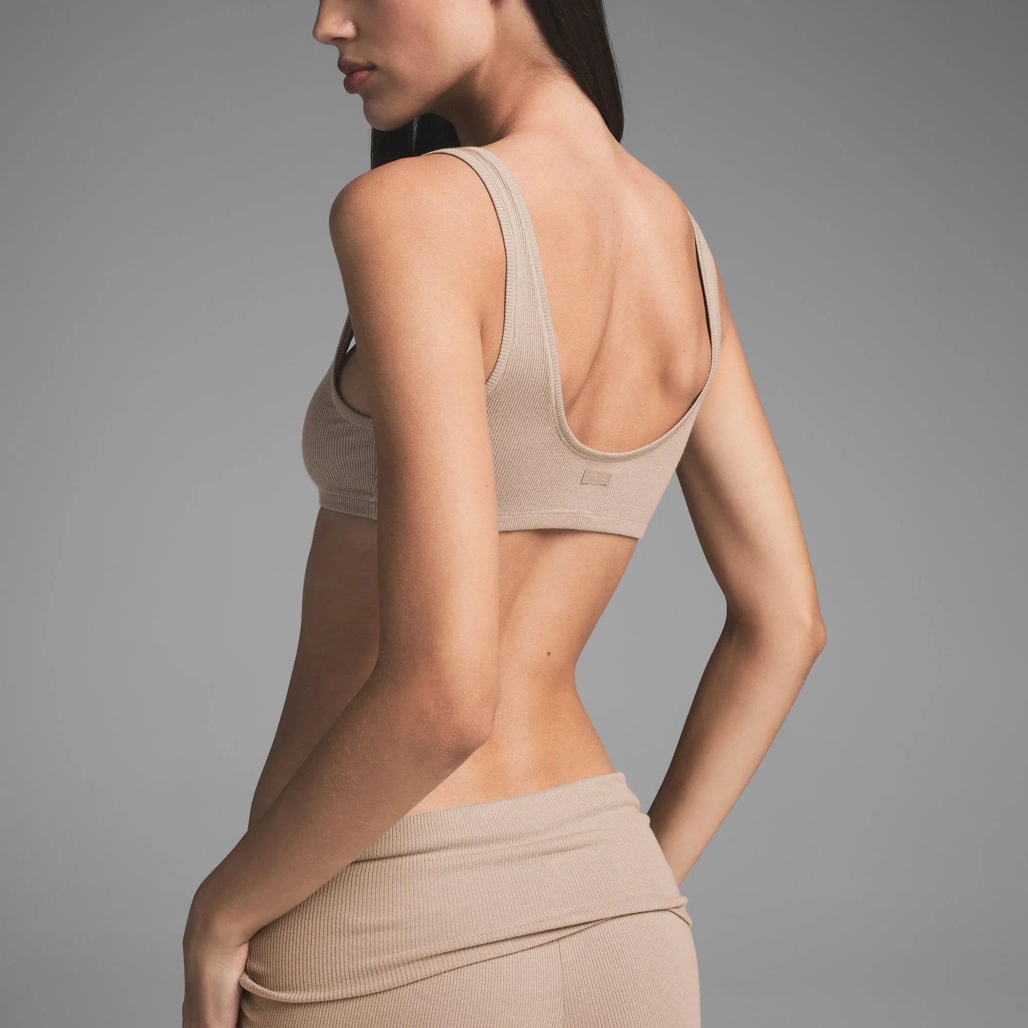 SKIMS COTTON RIB SKIMPY SCOOP BRALETTE | LATTE - SÜTYEN - My Suti