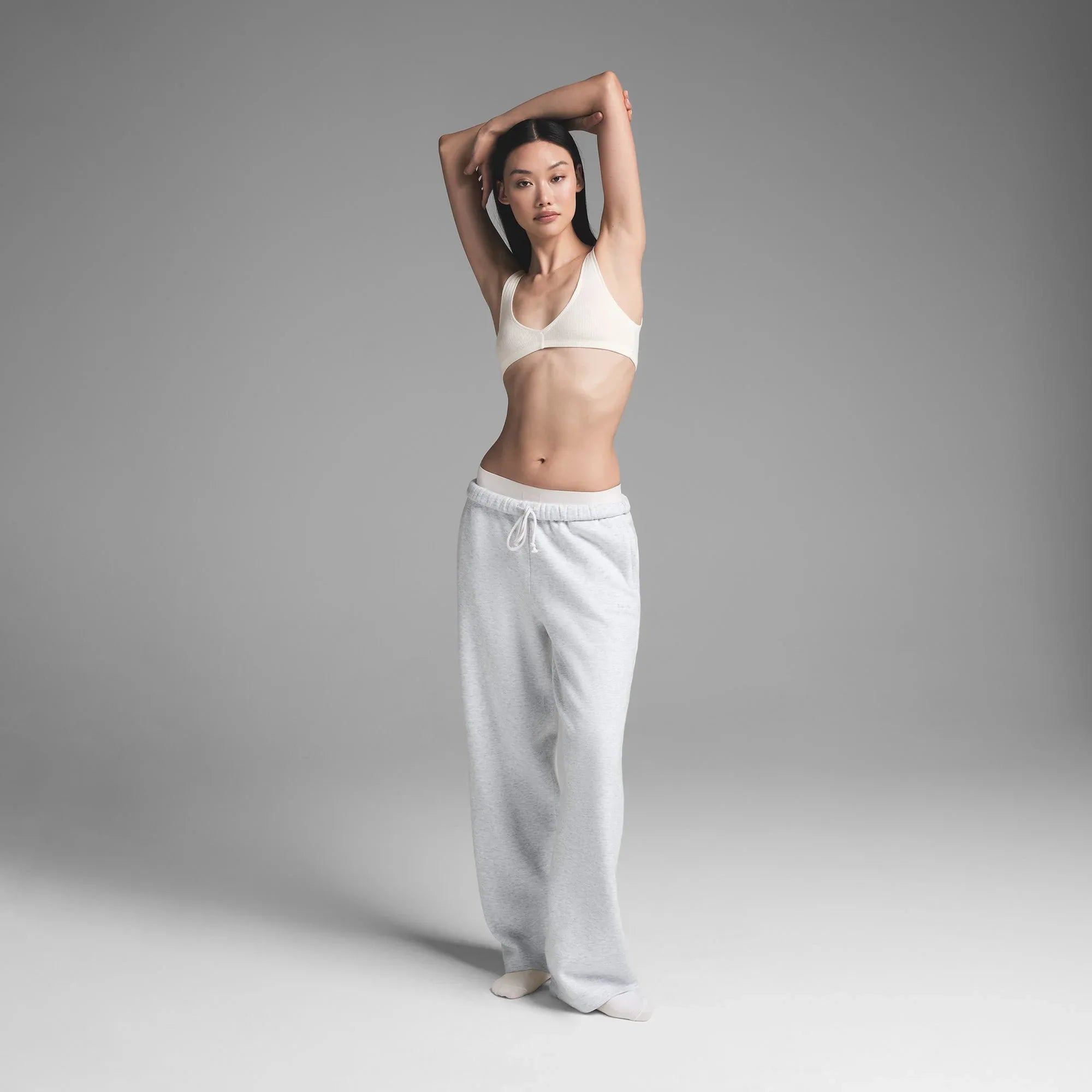 SKIMS COTTON RIB SKIMPY SCOOP BRALETTE | MARBLE - SÜTYEN - My Suti