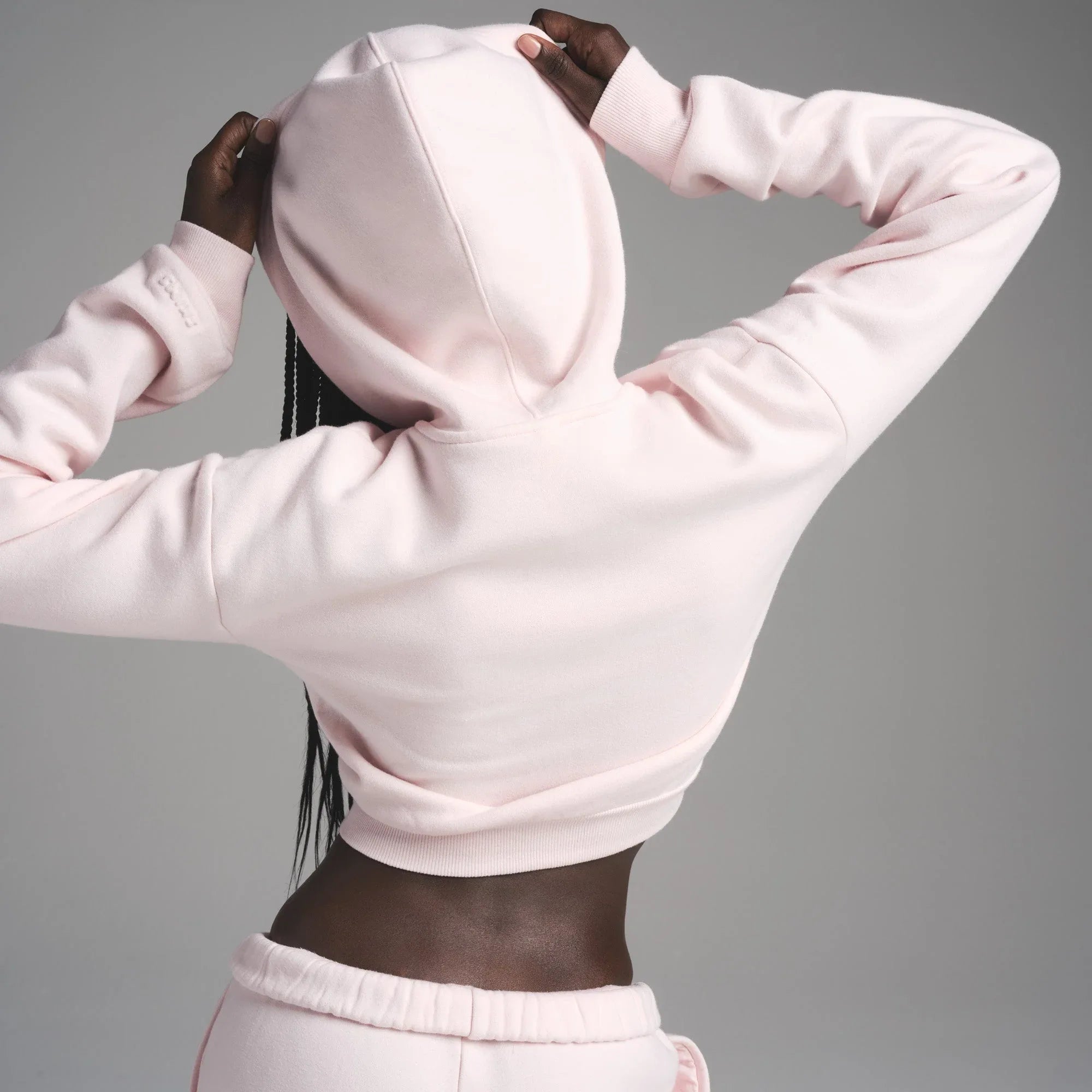 SKIMS COTTON FLEECE SHRUNKEN HOODIE | BARELY PINK - KAPŞONLU ÜST - My Suti