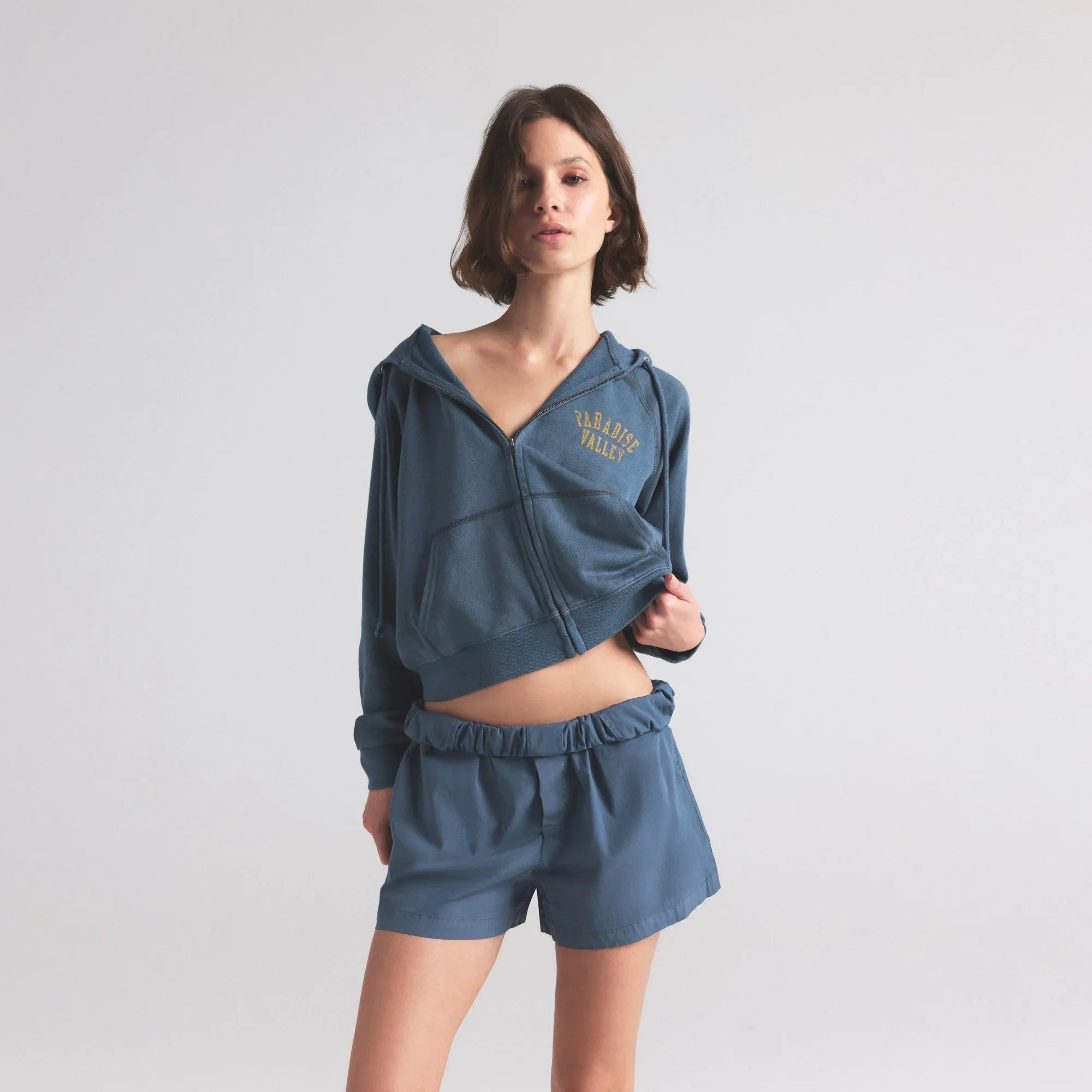 SKIMS LIGHTWEIGHT FLEECE ZIP UP HOODIE | HARBOR - KAPŞONLU ÜST - My Suti