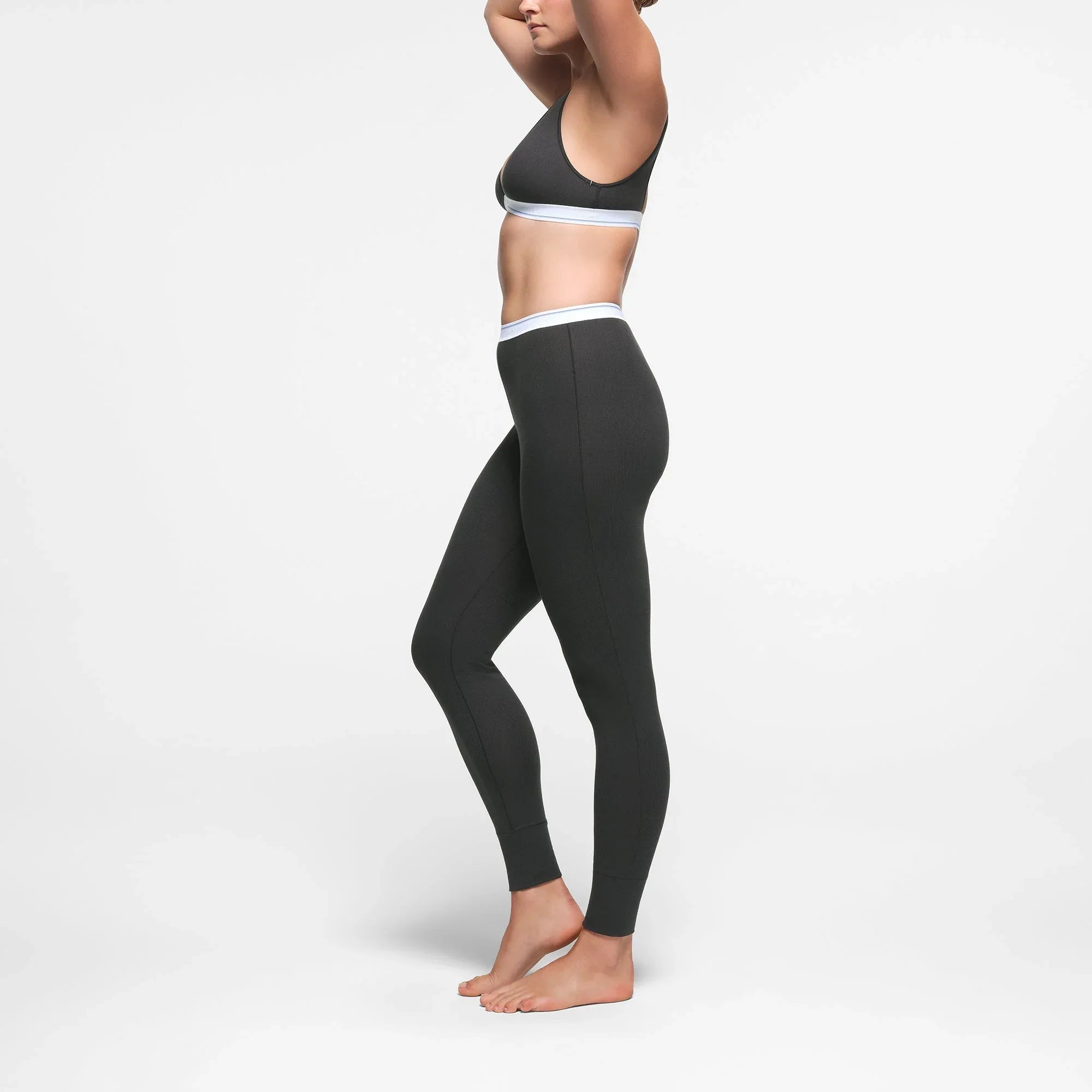 SKIMS COTTON RIB LEGGING | SOOT STRIPE - TAYT - My Suti