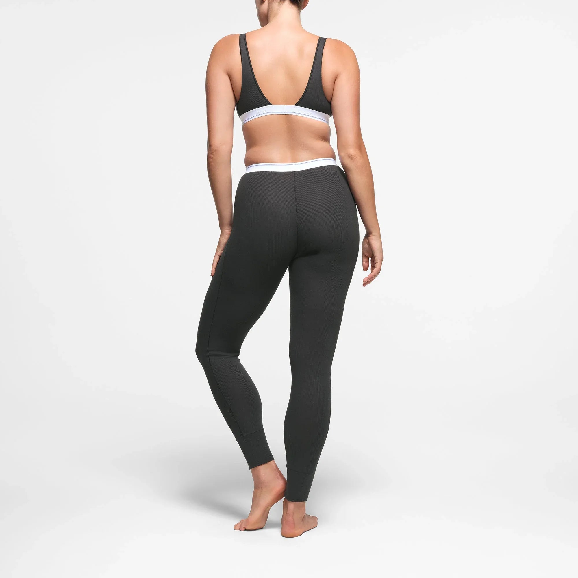 SKIMS COTTON RIB LEGGING | SOOT STRIPE - TAYT - My Suti