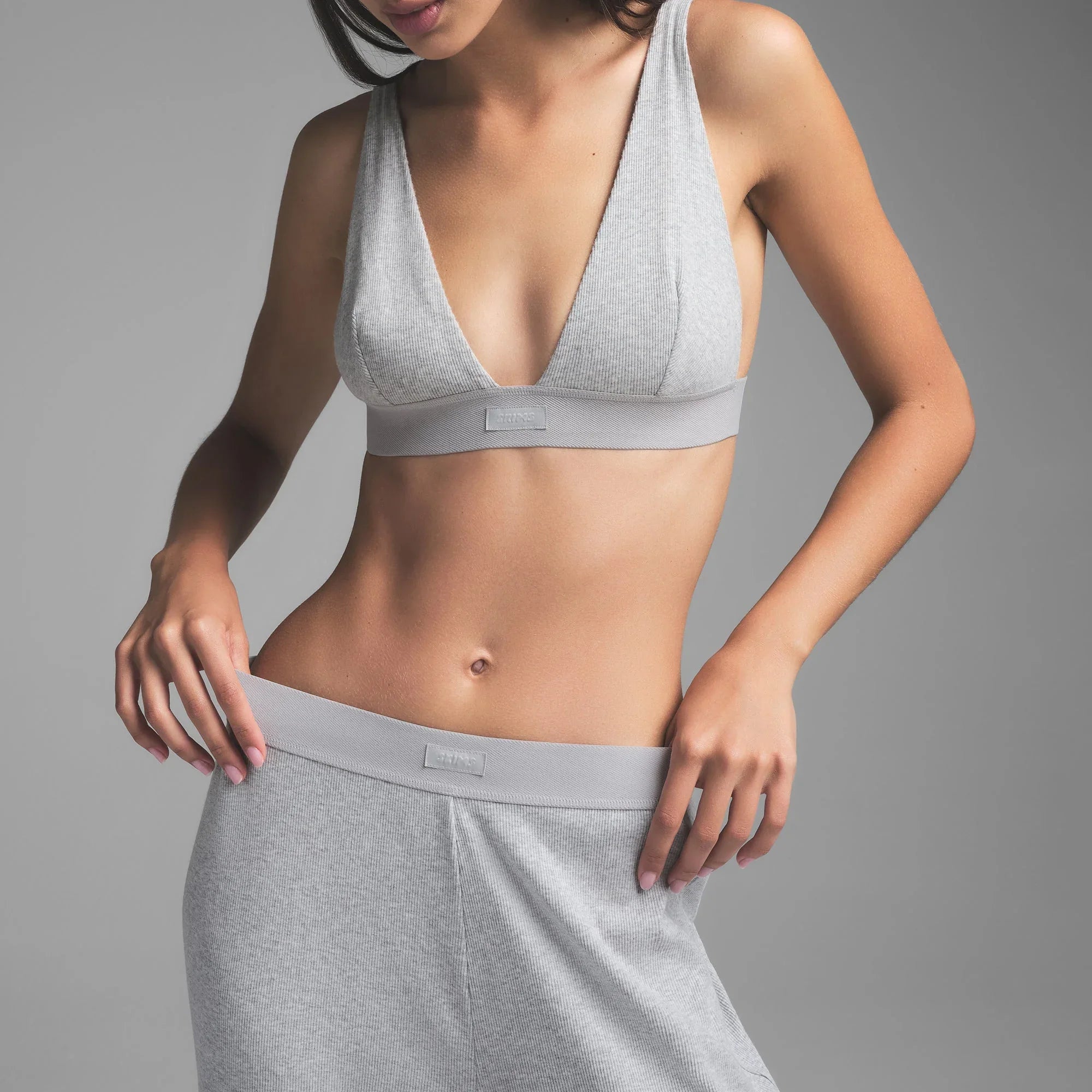 SKIMS COTTON RIB PANT | LIGHT HEATHER GREY - TAYT - My Suti