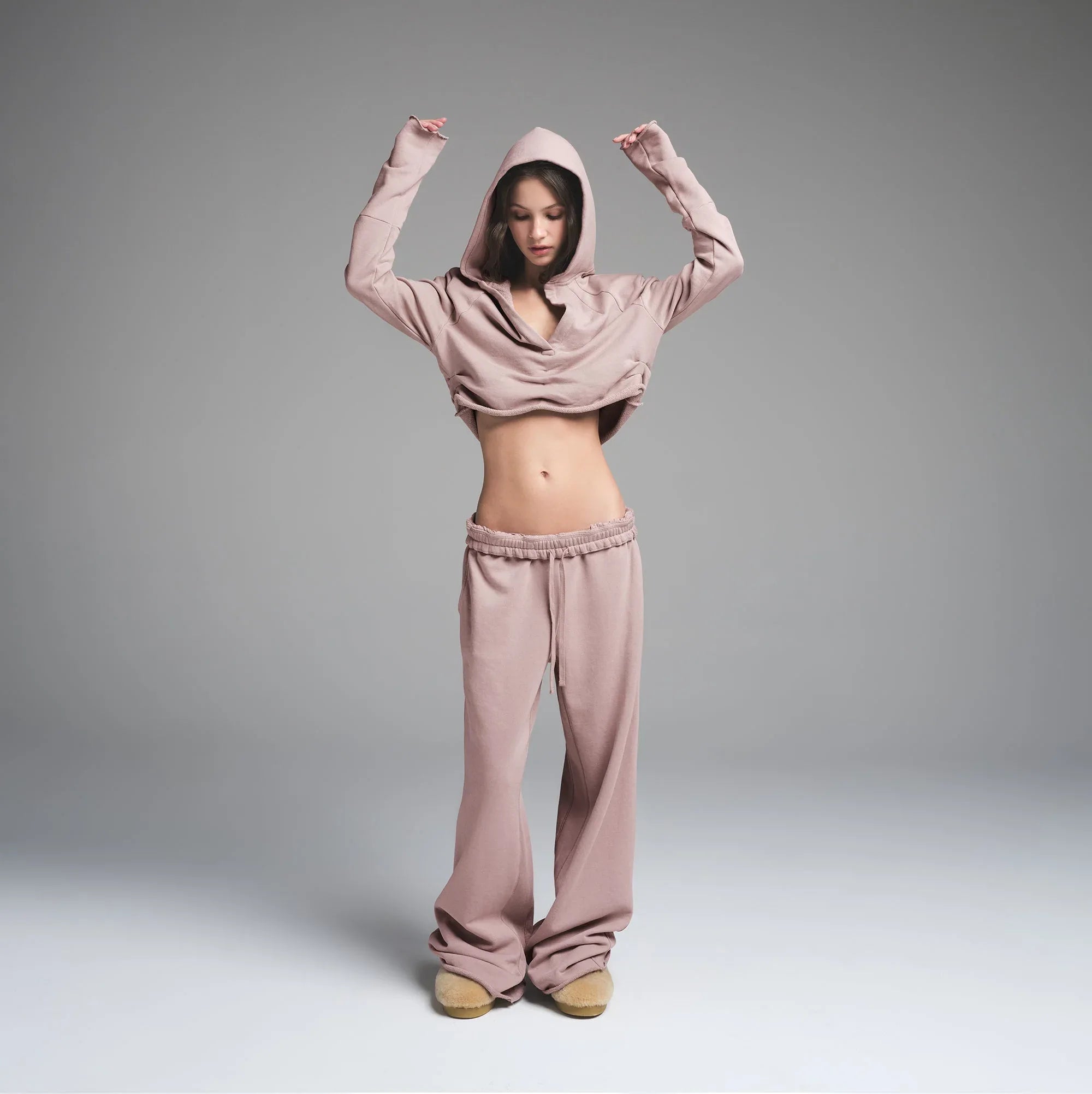 SKIMS FRENCH TERRY WIDE LEG PANT | FAWN - PANTOLON - My Suti