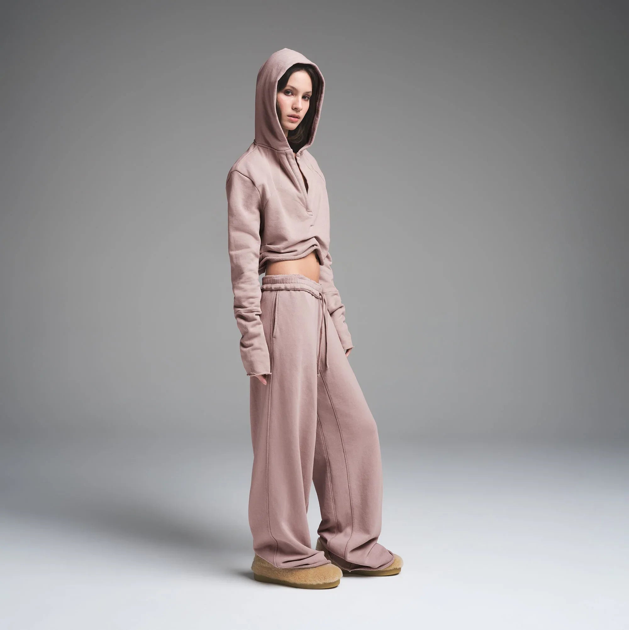 SKIMS FRENCH TERRY WIDE LEG PANT | FAWN - PANTOLON - My Suti