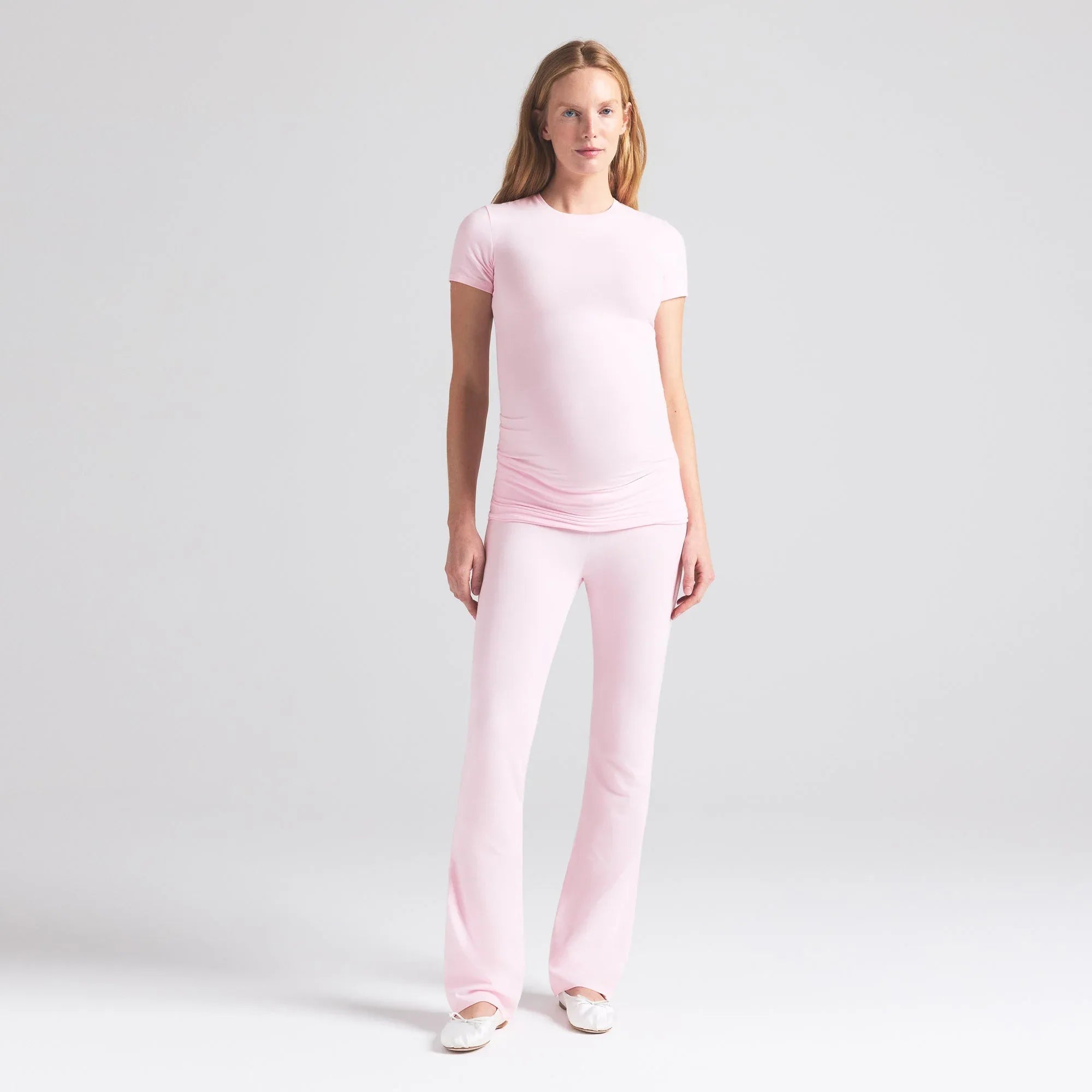 SKIMS COTTON JERSEY MATERNITY FOLDOVER PANT | CHERRY BLOSSOM - TAYT - My Suti